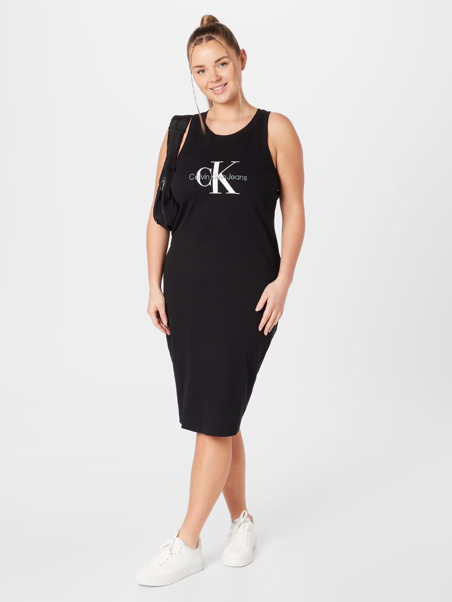 Calvin Klein Jeans Curve Rochie gri / negru / alb - Pled.ro