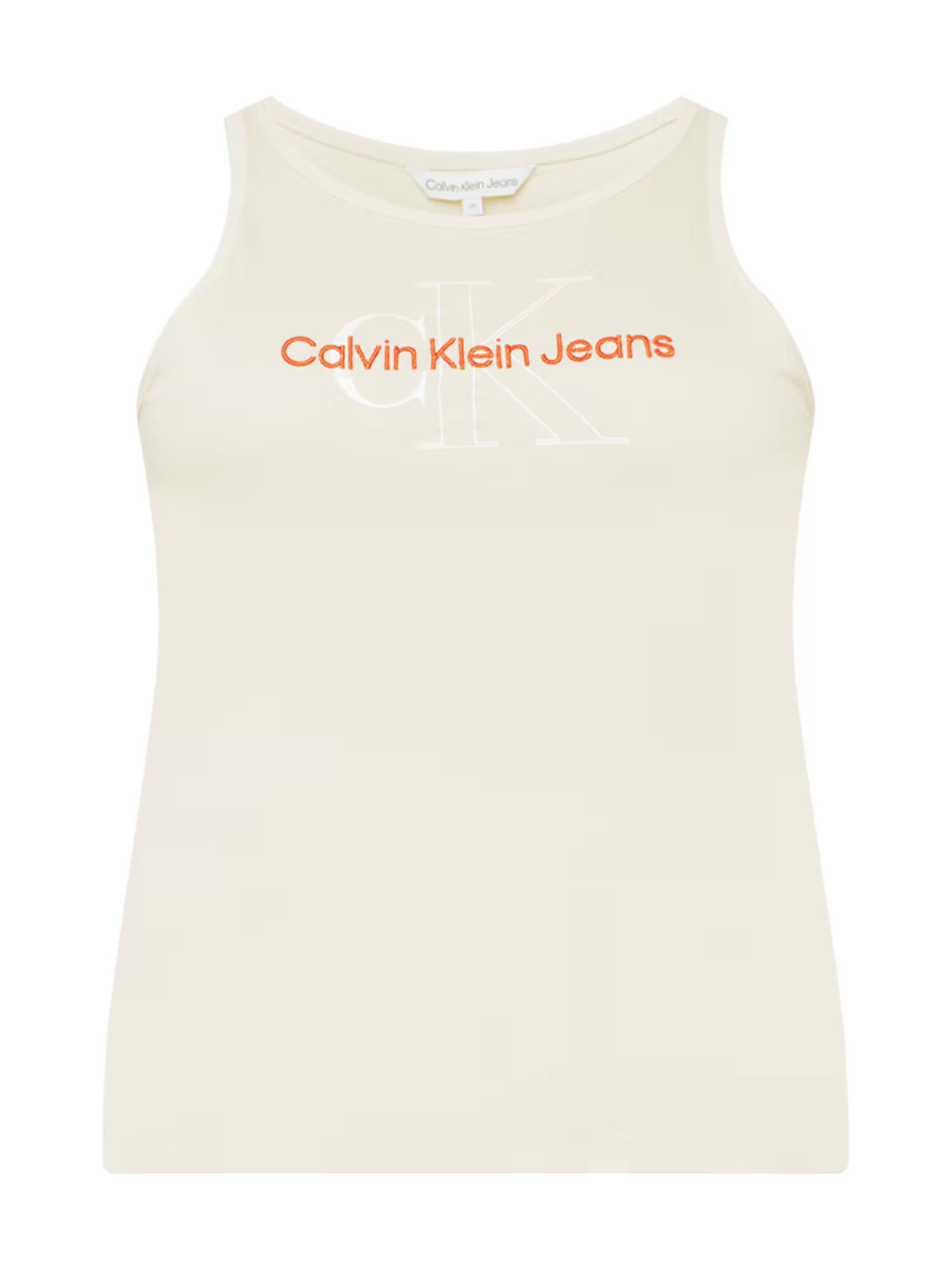 Calvin Klein Jeans Curve Top bej / portocaliu / alb - Pled.ro