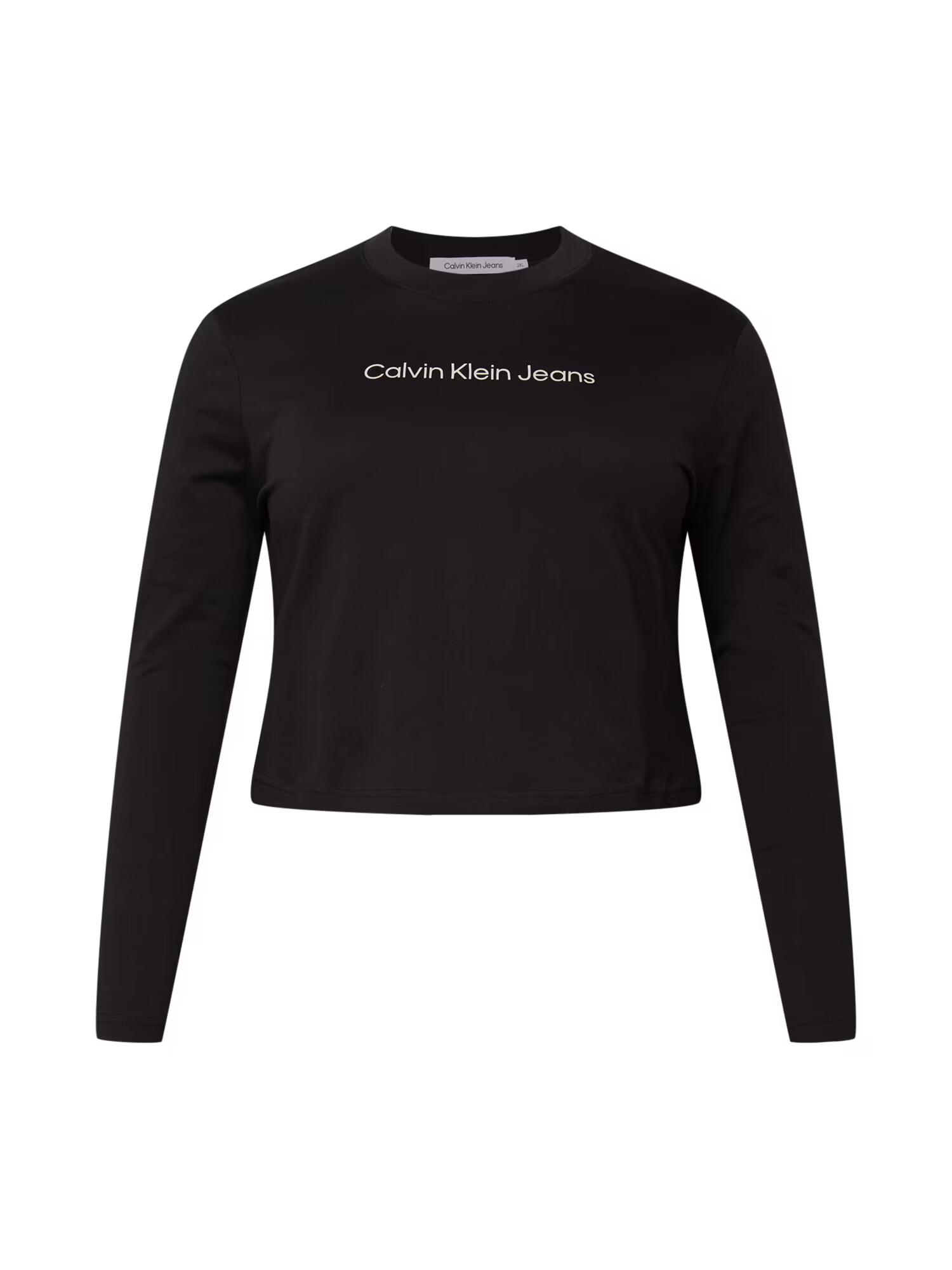 Calvin Klein Jeans Curve Tricou negru / alb - Pled.ro