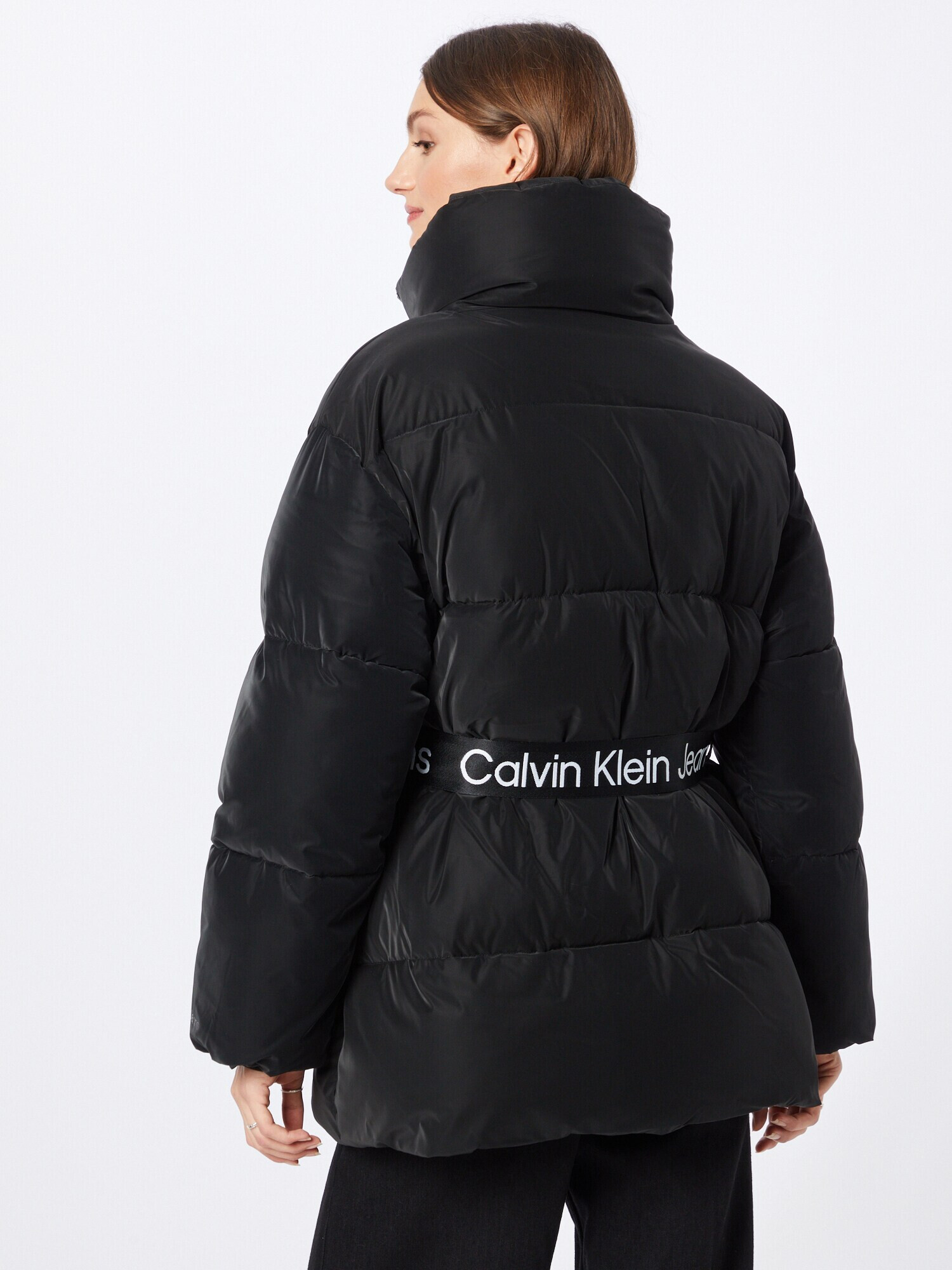 Calvin Klein Jeans Geacă de iarnă negru / alb - Pled.ro