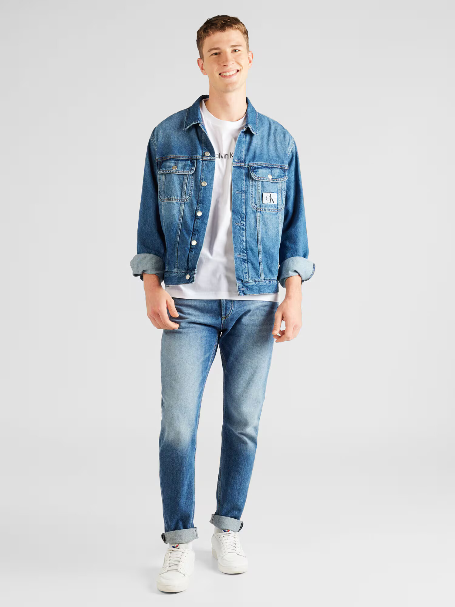 Calvin Klein Jeans Geacă de primăvară-toamnă albastru denim - Pled.ro