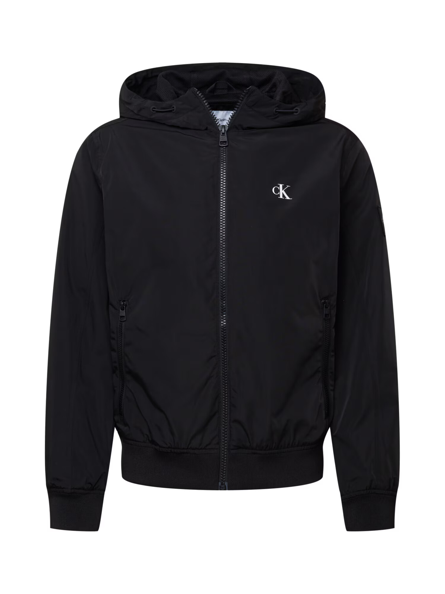 Calvin Klein Jeans Geacă de primăvară-toamnă 'HARRINGTON' negru / alb - Pled.ro