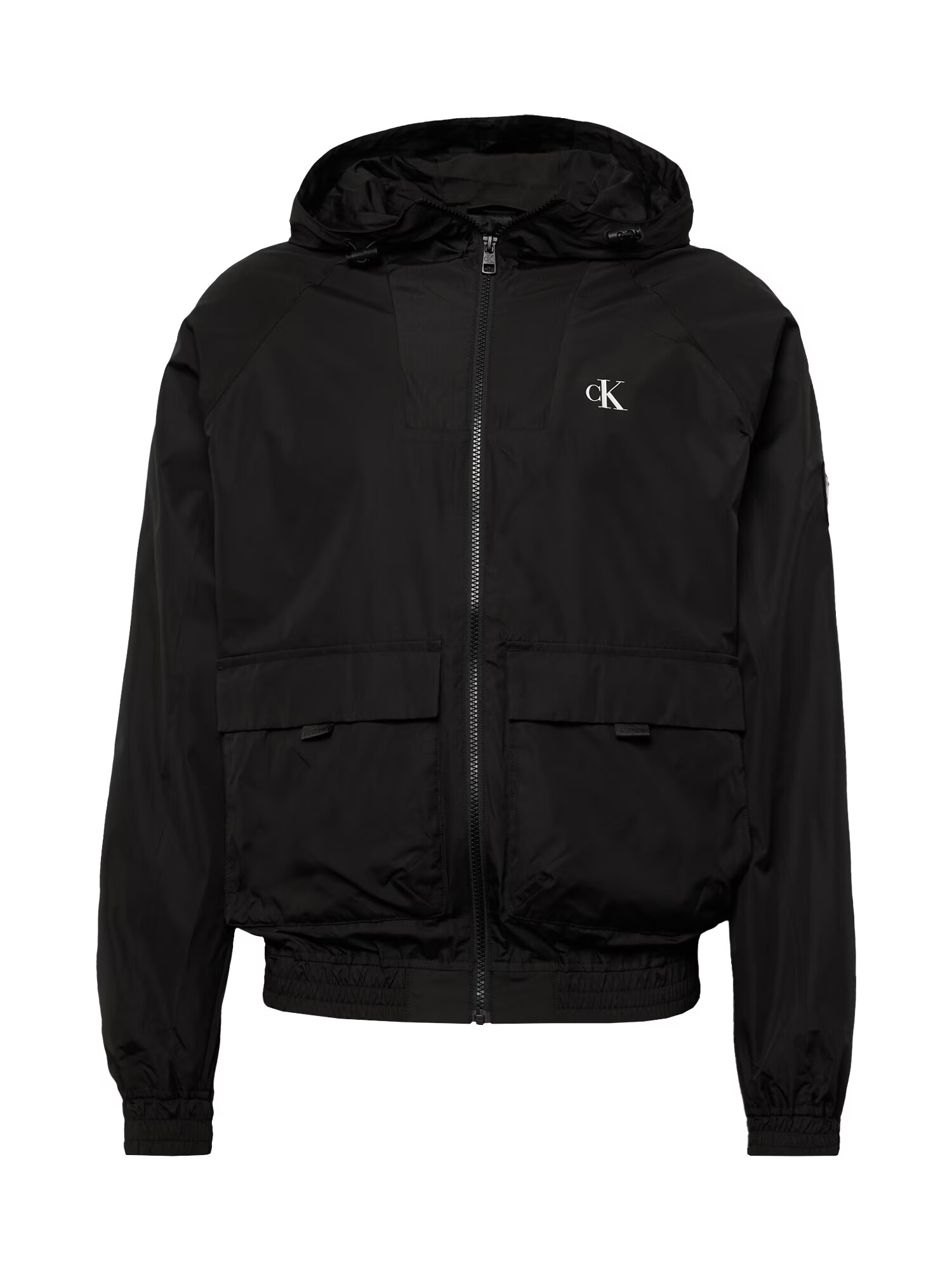 Calvin Klein Jeans Geacă de primăvară-toamnă 'HARRINGTON' negru / alb - Pled.ro