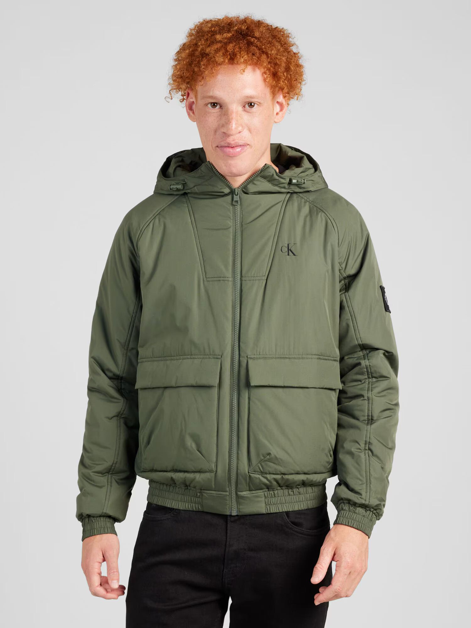 Calvin Klein Jeans Geacă de primăvară-toamnă 'Harrington' verde - Pled.ro