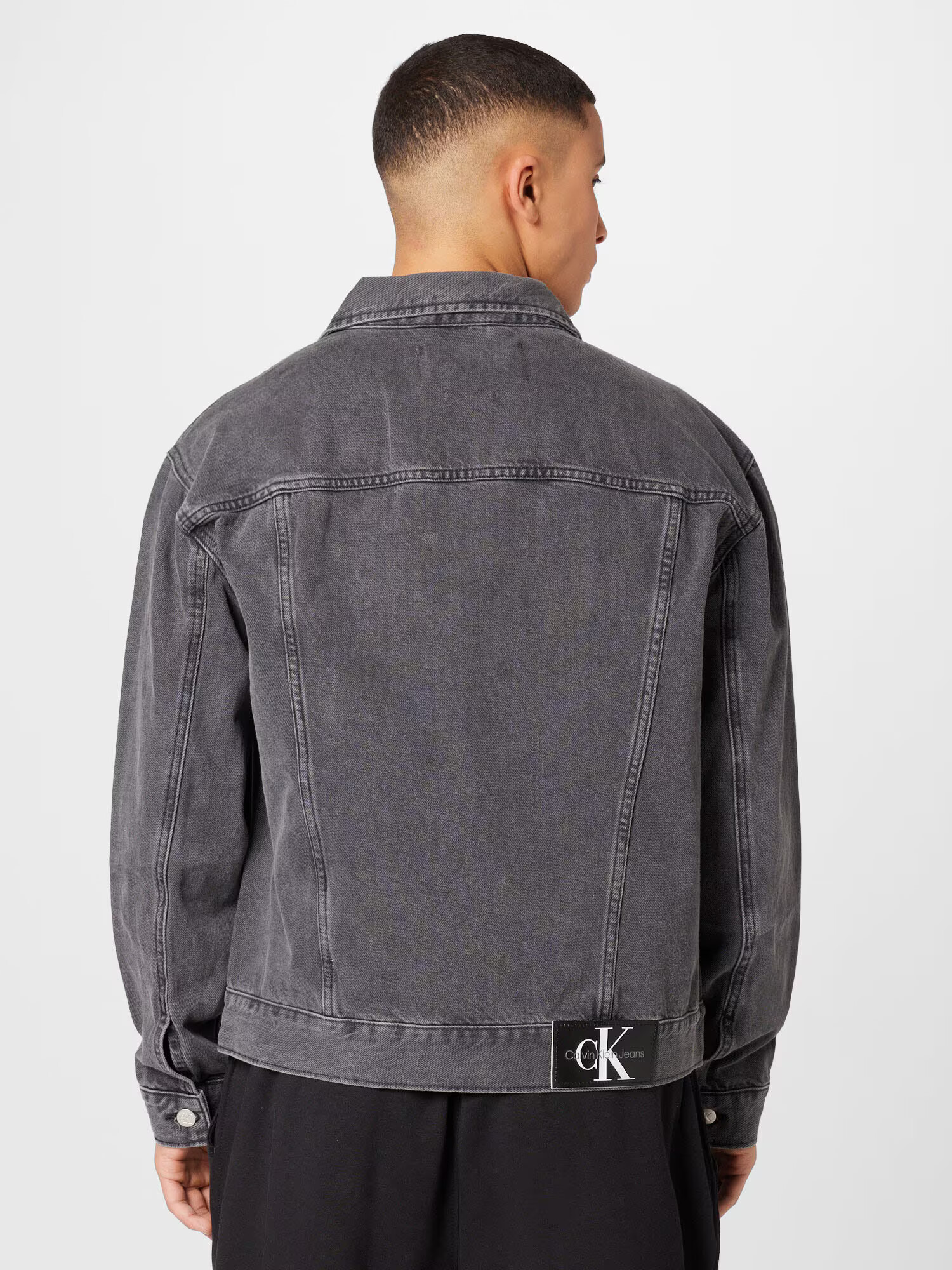 Calvin Klein Jeans Geacă de primăvară-toamnă negru denim - Pled.ro