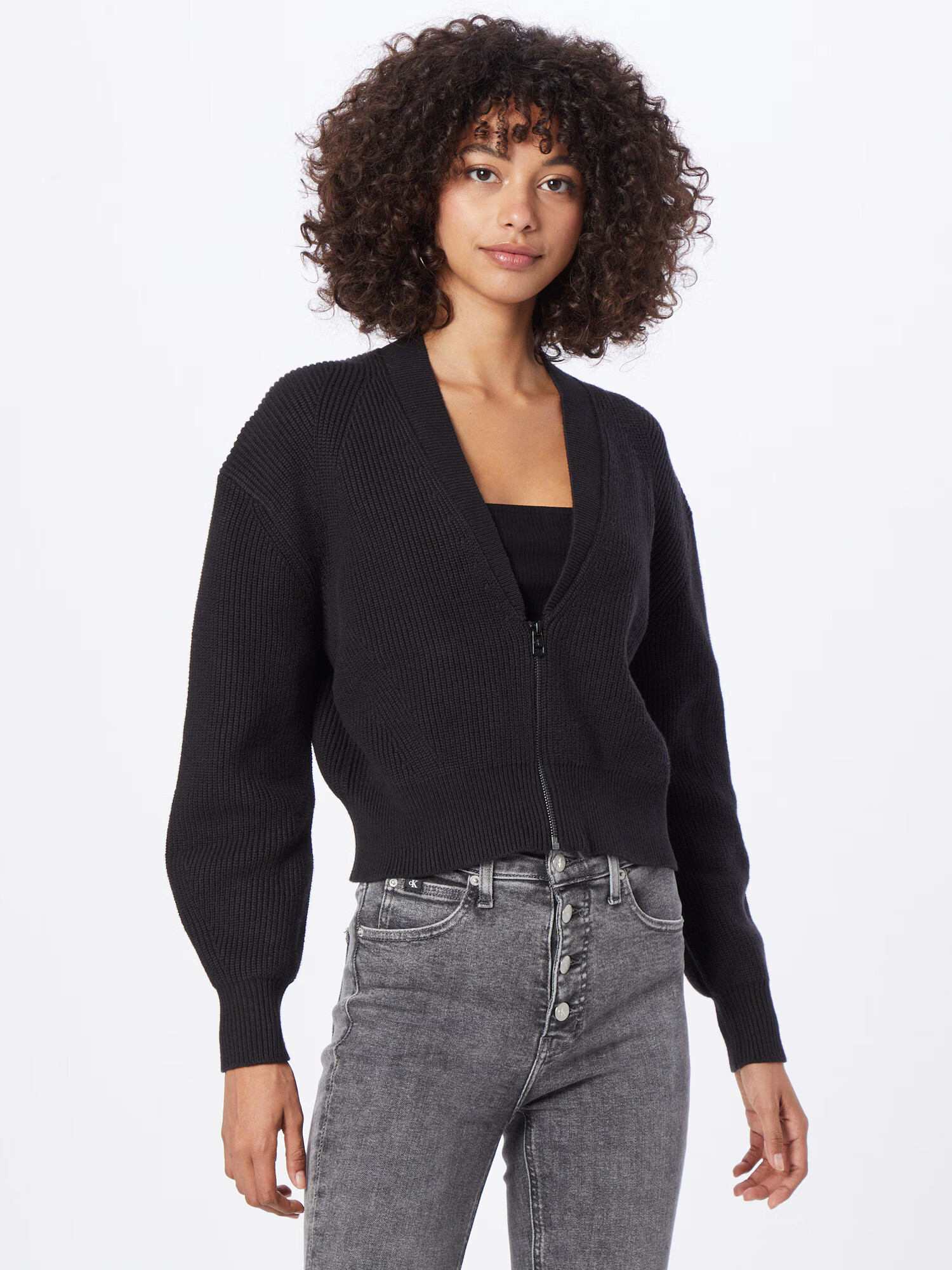 Calvin Klein Jeans Geacă tricotată negru - Pled.ro