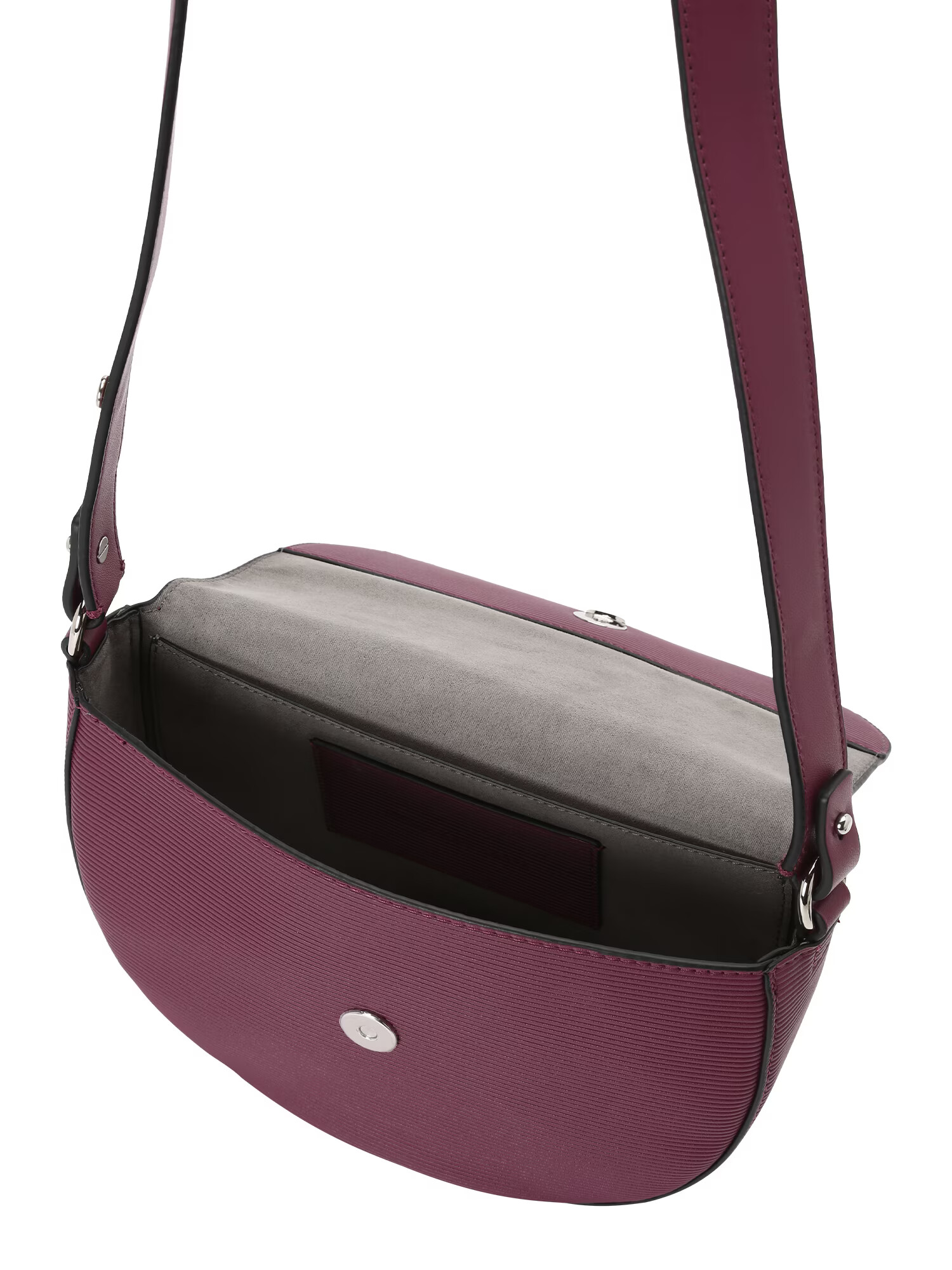 Calvin Klein Jeans Geantă de umăr 'MINIMAL MONOGRAM SADDLE' roșu bordeaux - Pled.ro