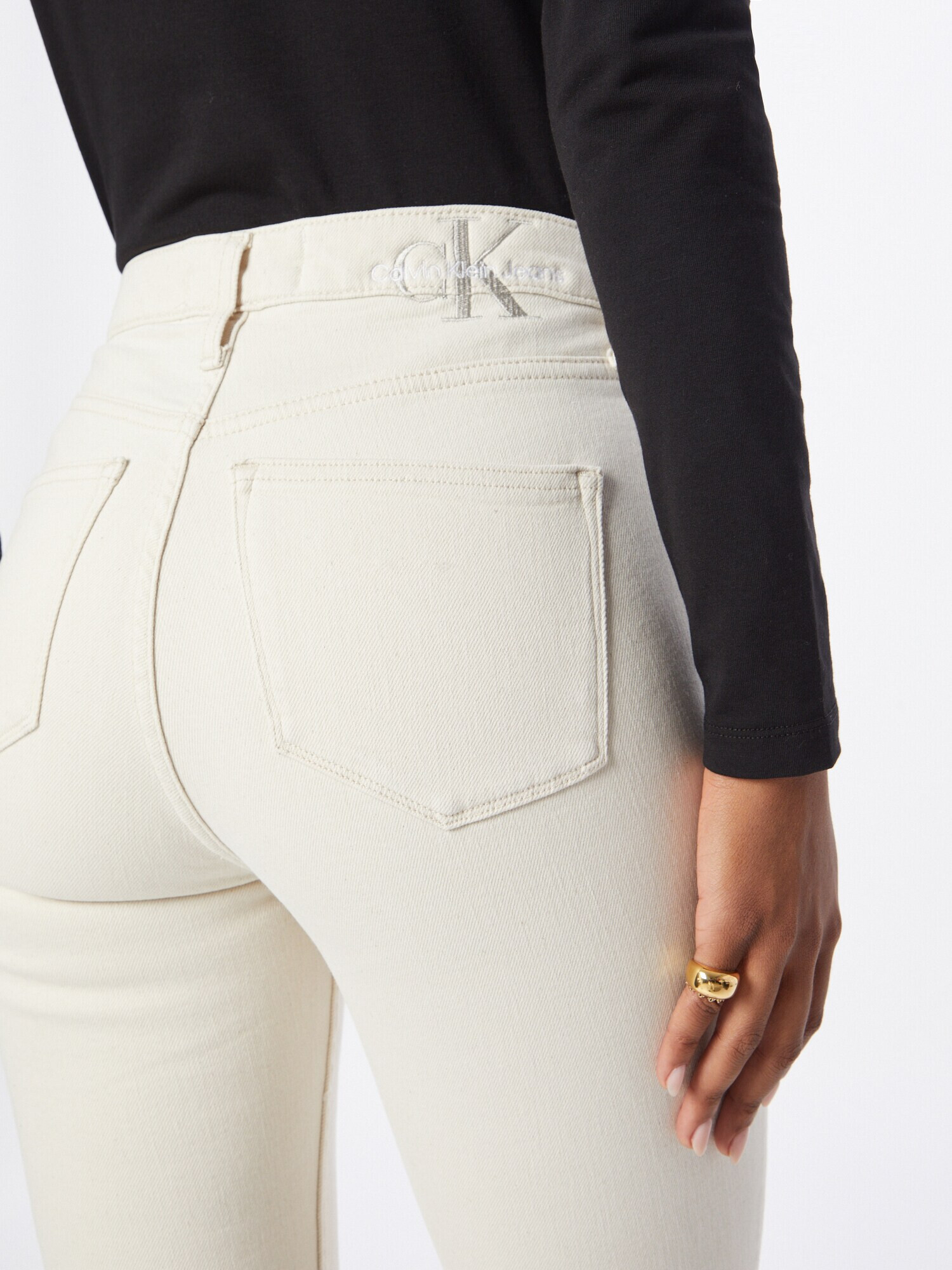 Calvin Klein Jeans Jeans alb denim - Pled.ro