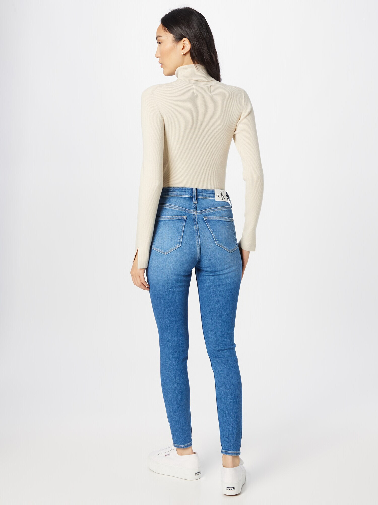 Calvin Klein Jeans Jeans albastru denim / alb - Pled.ro