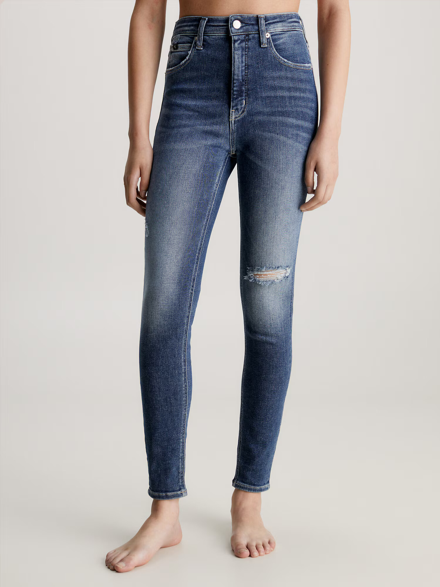 Calvin Klein Jeans Jeans albastru denim / negru / alb - Pled.ro