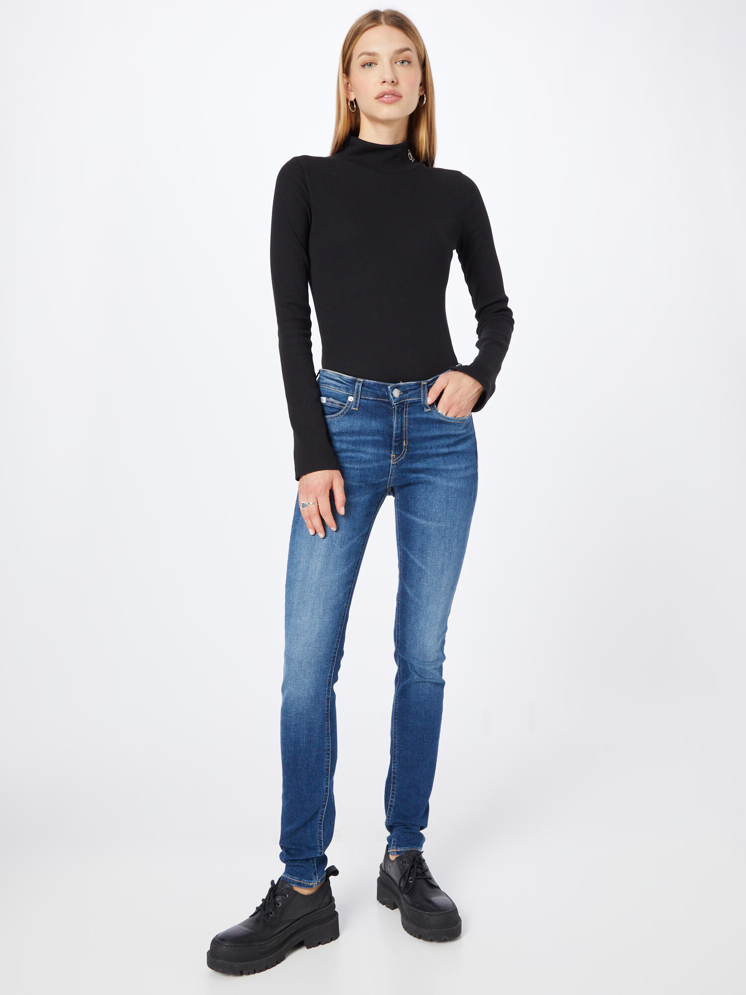 Calvin Klein Jeans Jeans albastru închis - Pled.ro