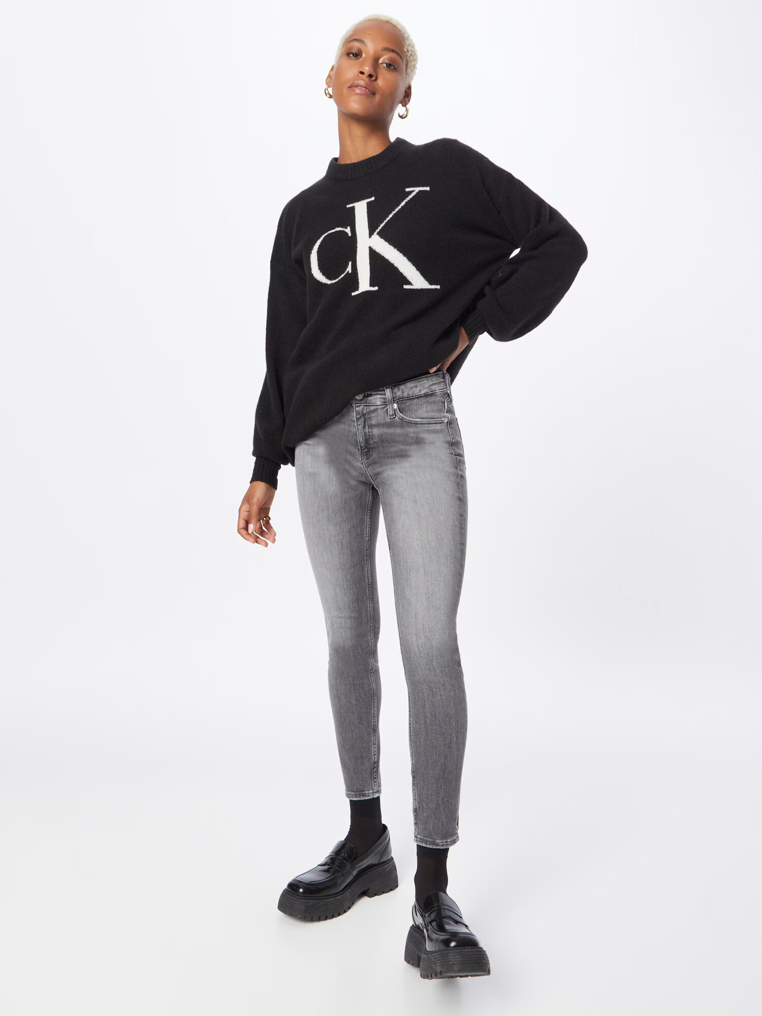 Calvin Klein Jeans Jeans gri denim - Pled.ro