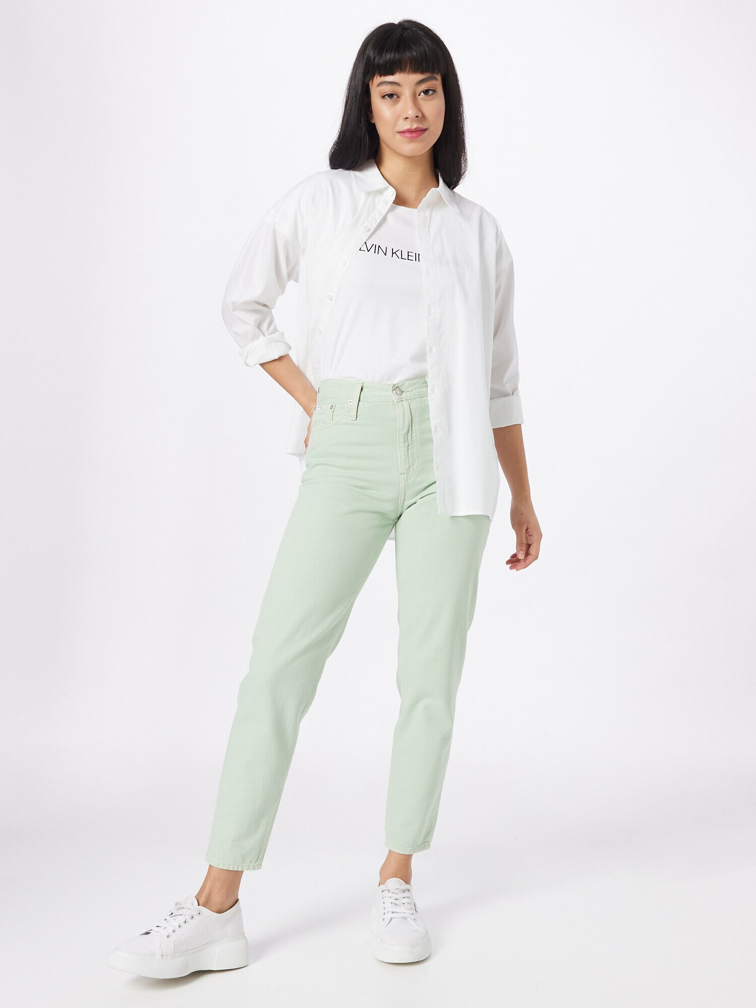 Calvin Klein Jeans Jeans verde pastel - Pled.ro