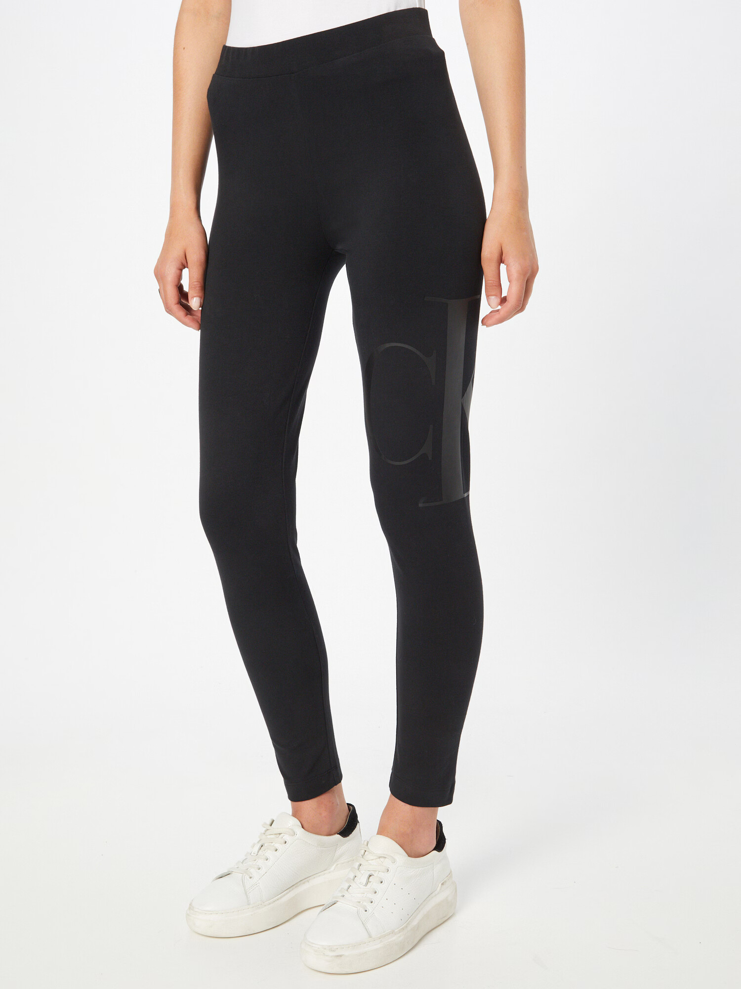 Calvin Klein Jeans Leggings gri închis / negru - Pled.ro