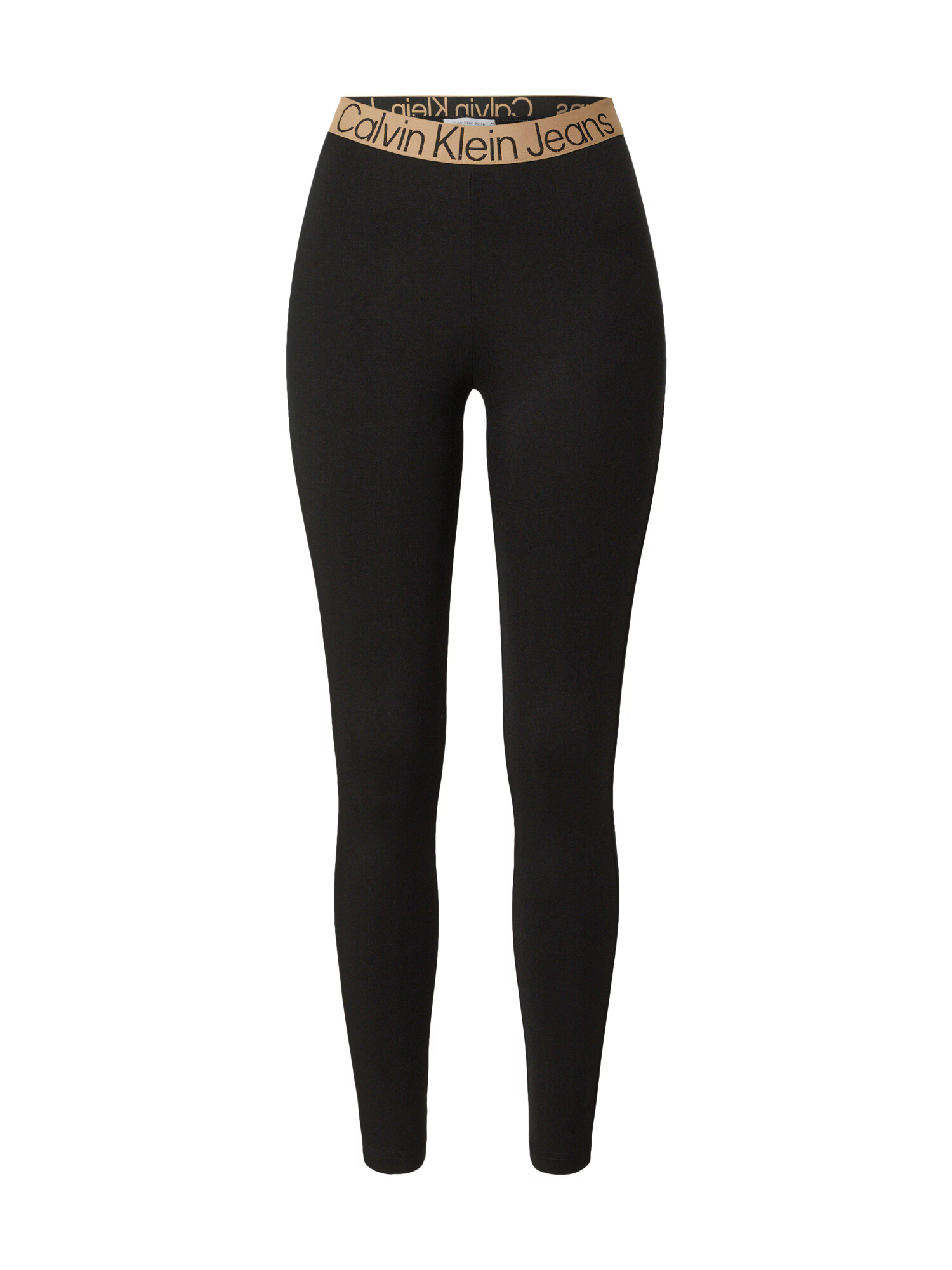 Calvin Klein Jeans Leggings 'MILANO' maro deschis / negru - Pled.ro