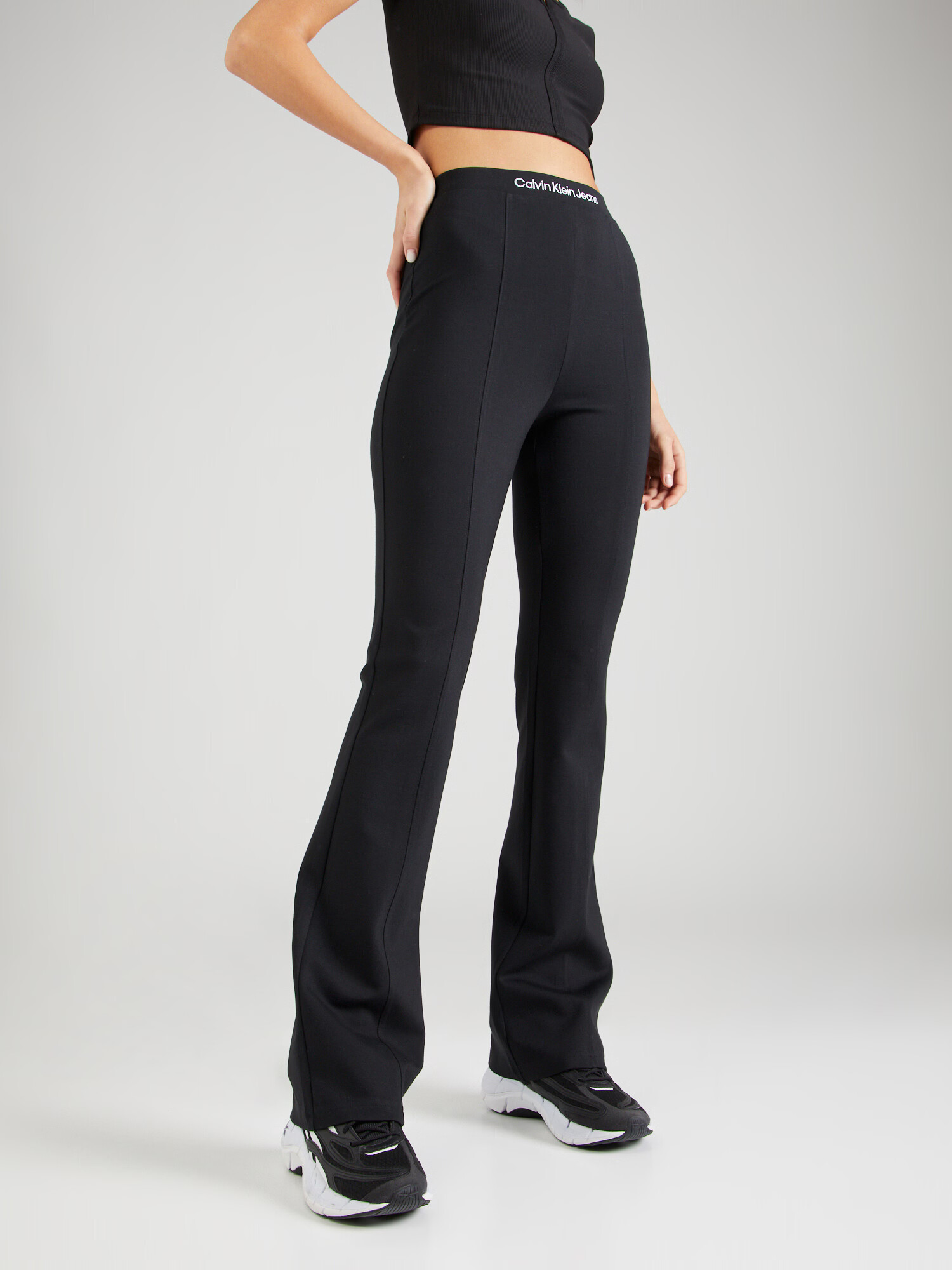 Calvin Klein Jeans Leggings 'MILANO' negru / alb - Pled.ro