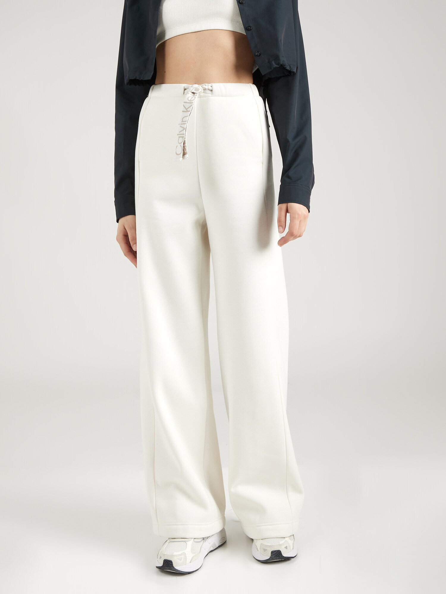 Calvin Klein Jeans Pantaloni gri deschis / alb - Pled.ro