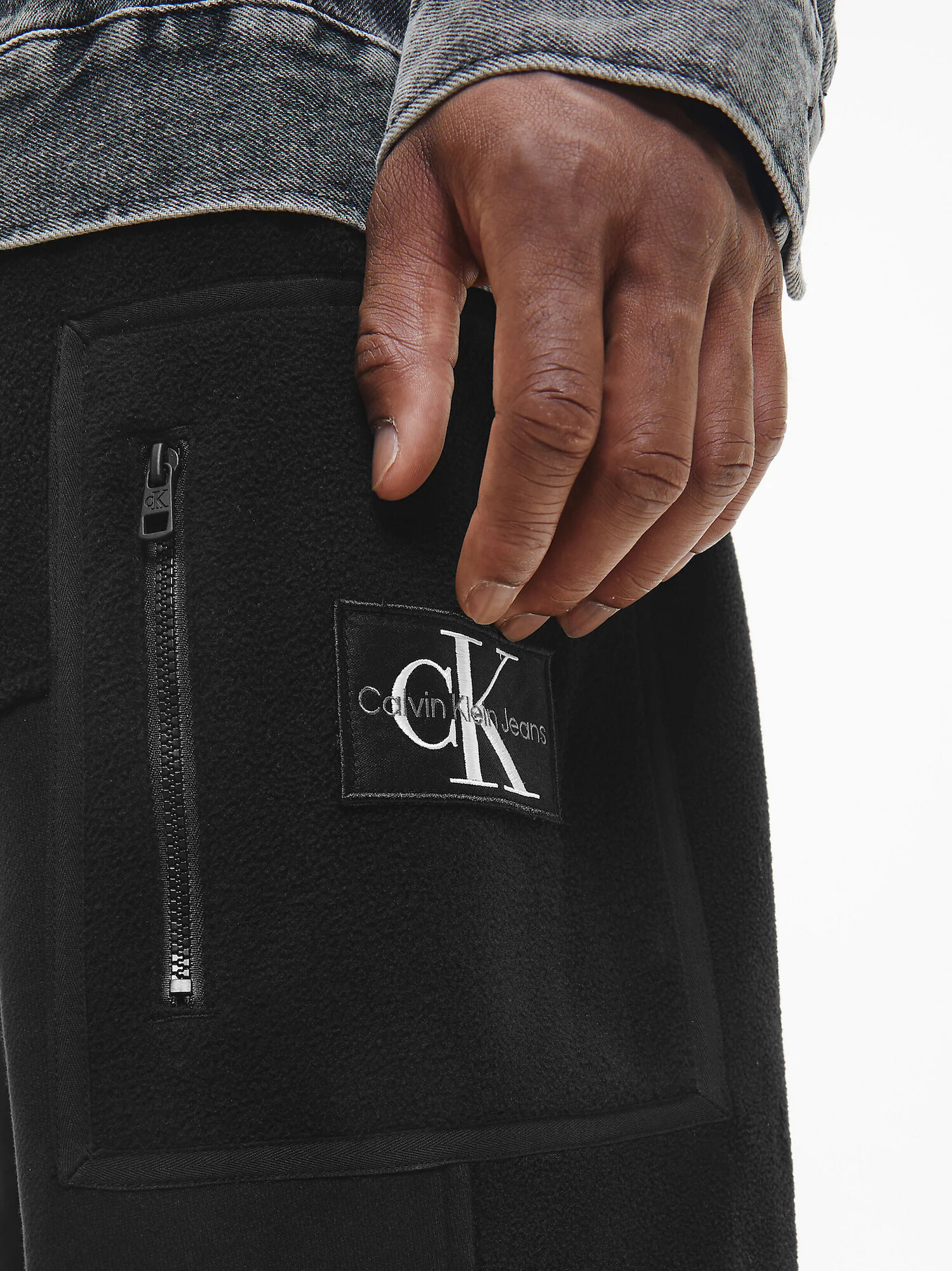 Calvin Klein Jeans Pantaloni negru / alb - Pled.ro