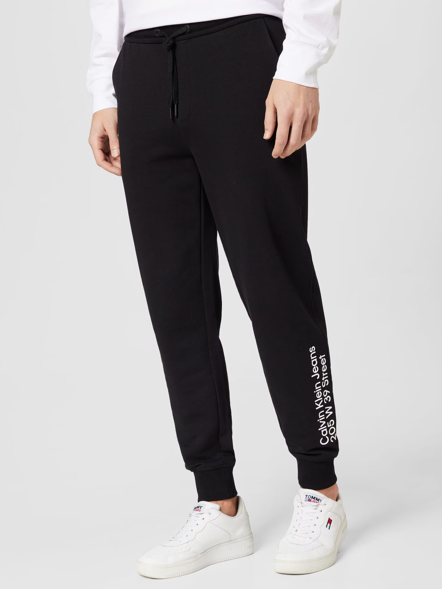 Calvin Klein Jeans Pantaloni negru / alb - Pled.ro