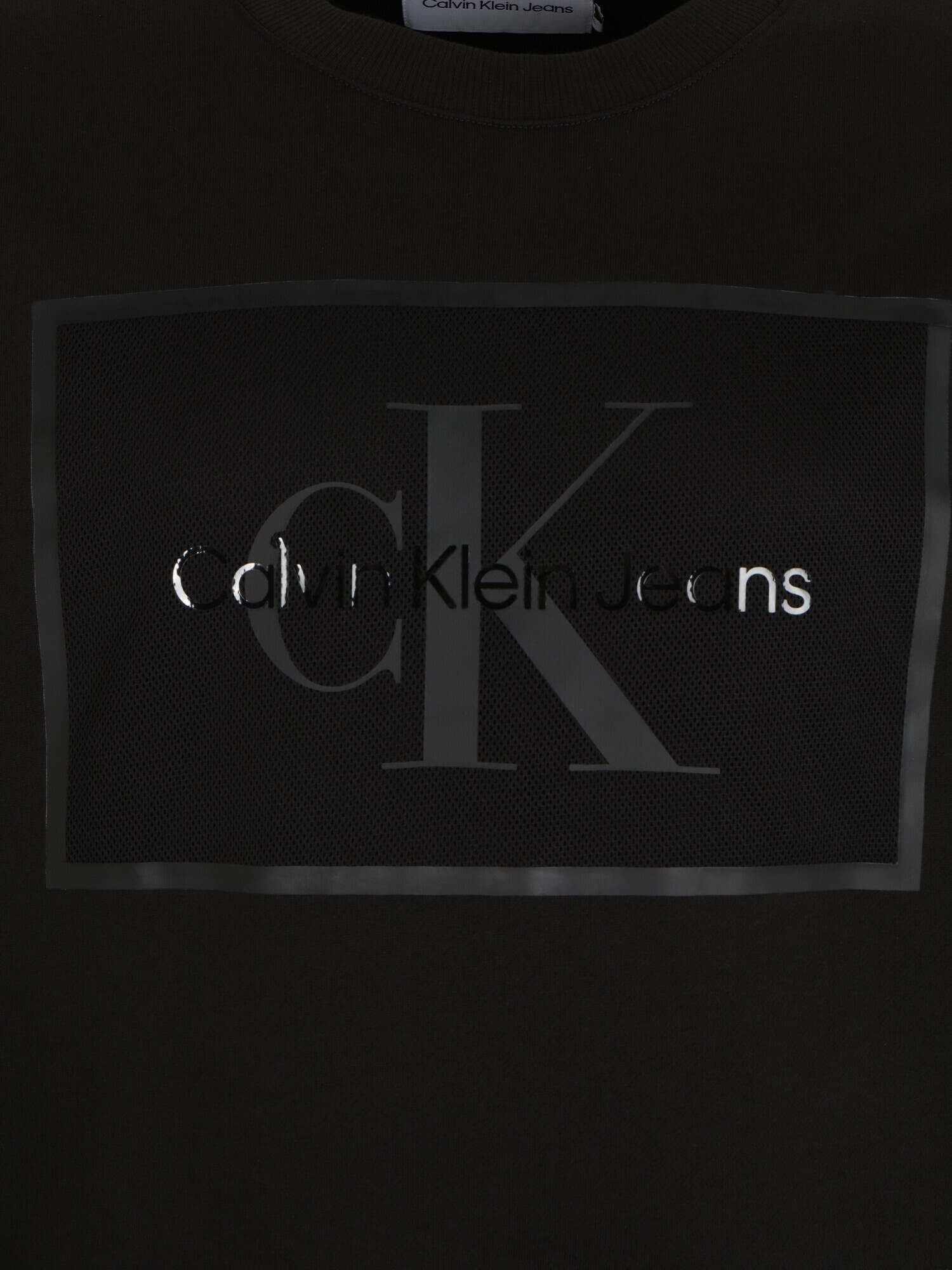 Calvin Klein Jeans Plus Bluză de molton gri metalic / negru - Pled.ro