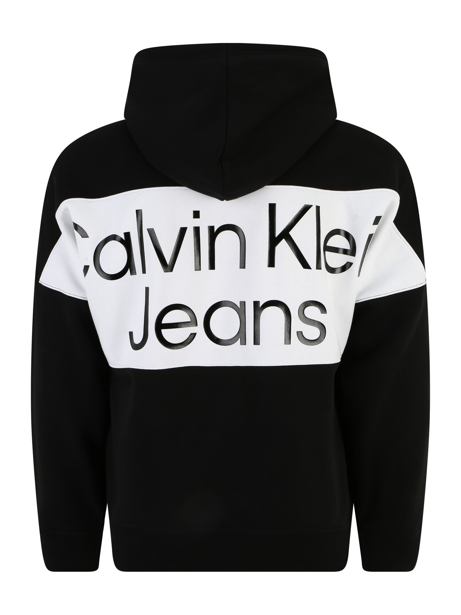 Calvin Klein Jeans Plus Bluză de molton negru / alb - Pled.ro