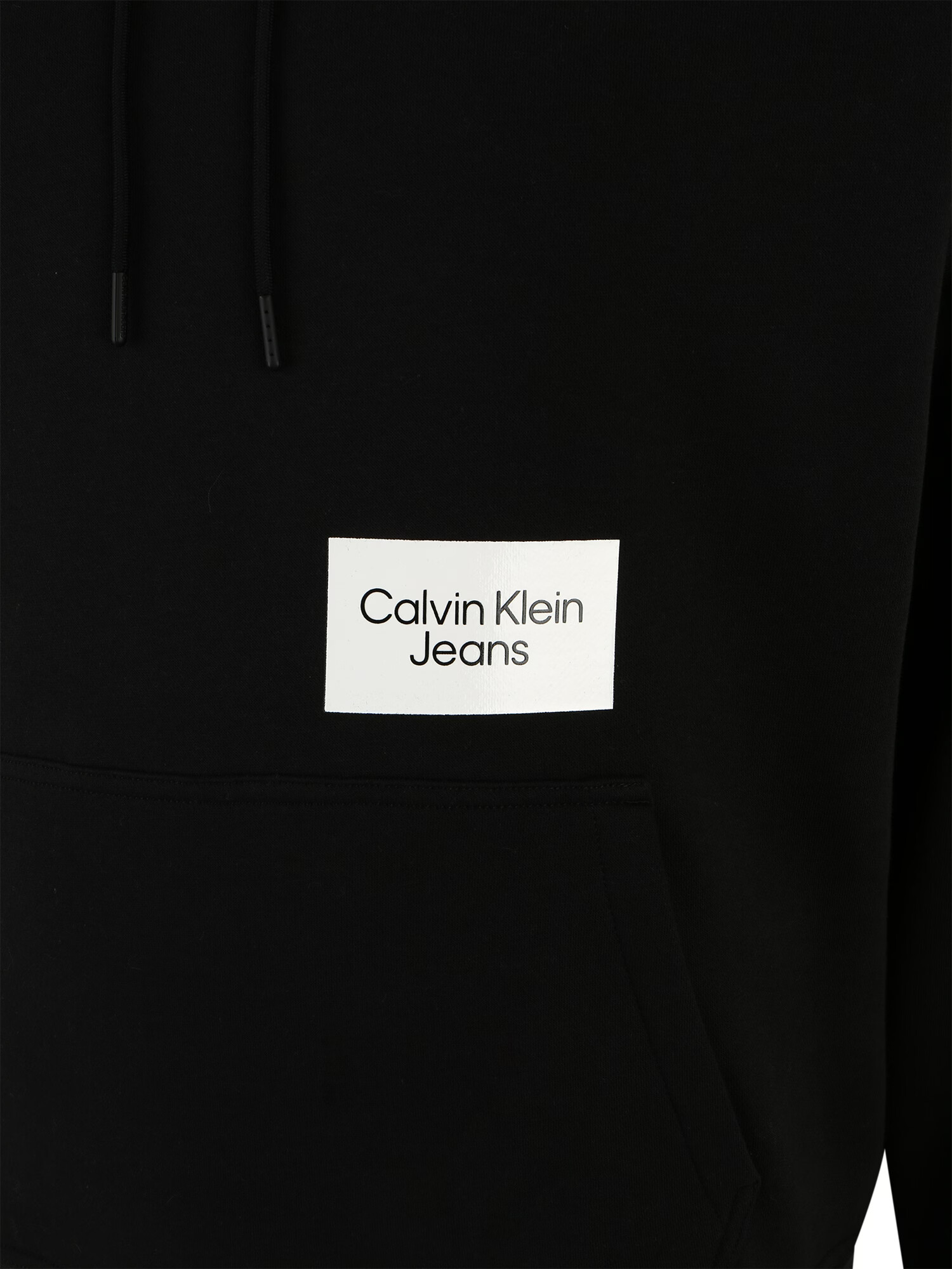 Calvin Klein Jeans Plus Bluză de molton negru / alb - Pled.ro