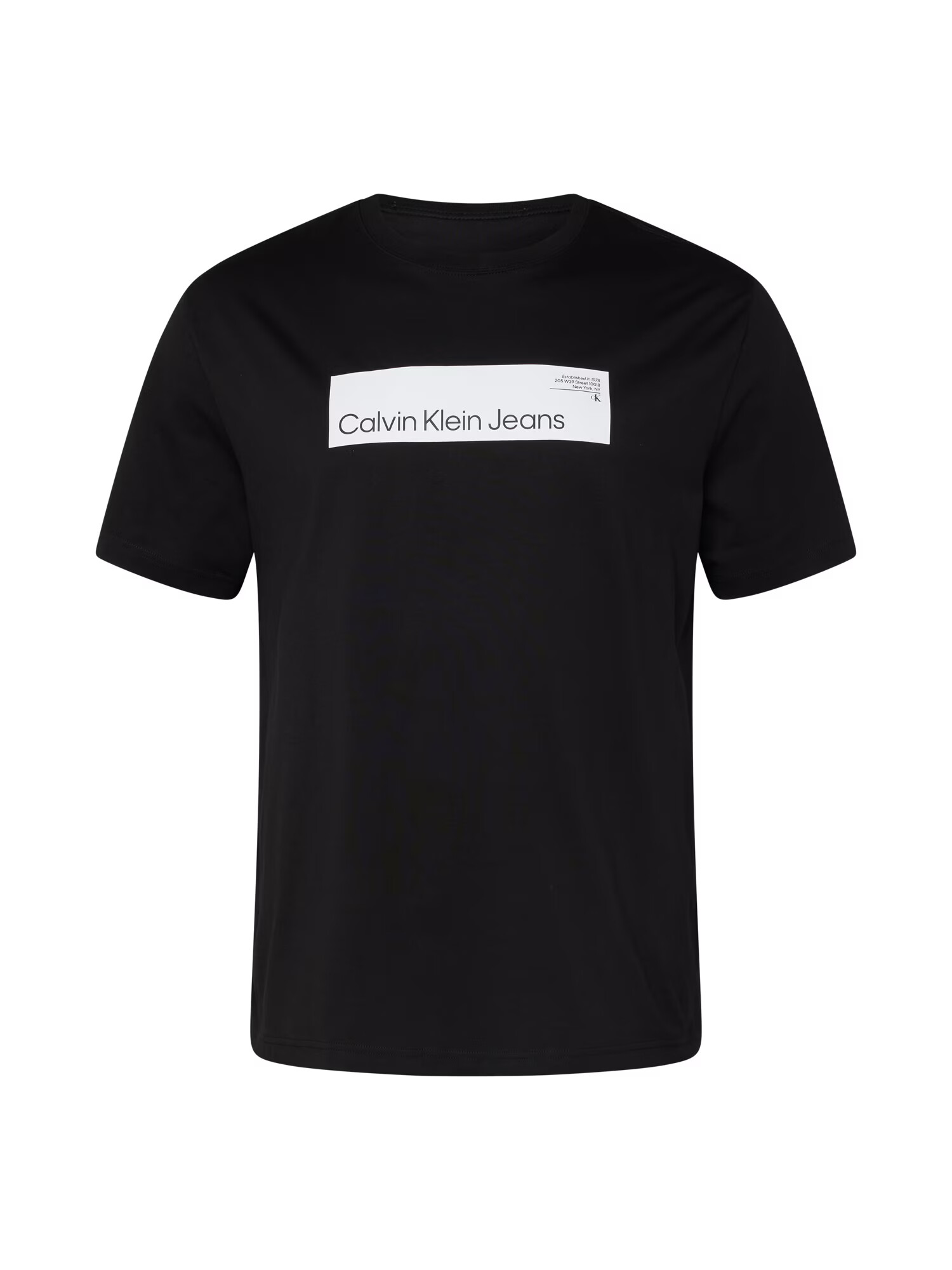 Calvin Klein Jeans Plus Tricou negru / alb - Pled.ro