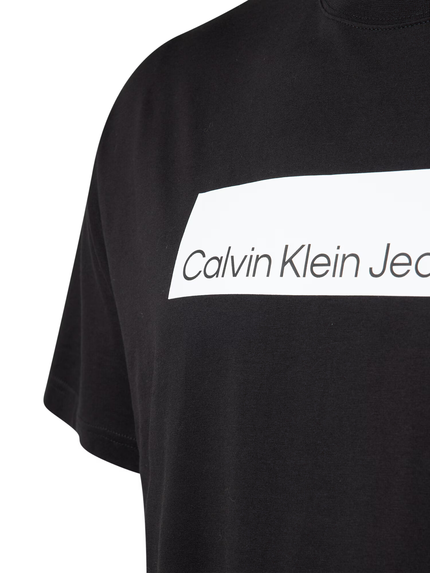 Calvin Klein Jeans Plus Tricou negru / alb - Pled.ro