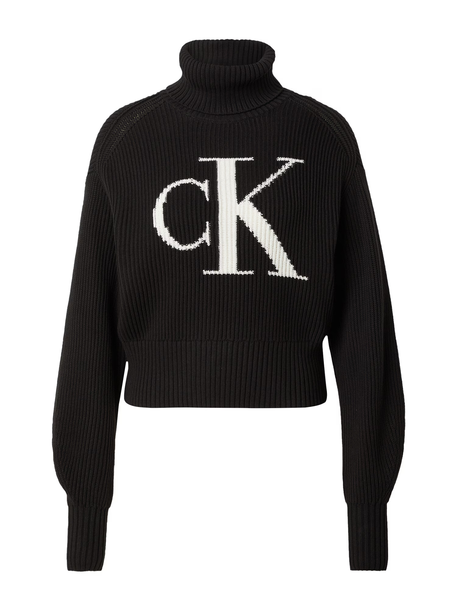 Calvin Klein Jeans Pulover negru / alb - Pled.ro