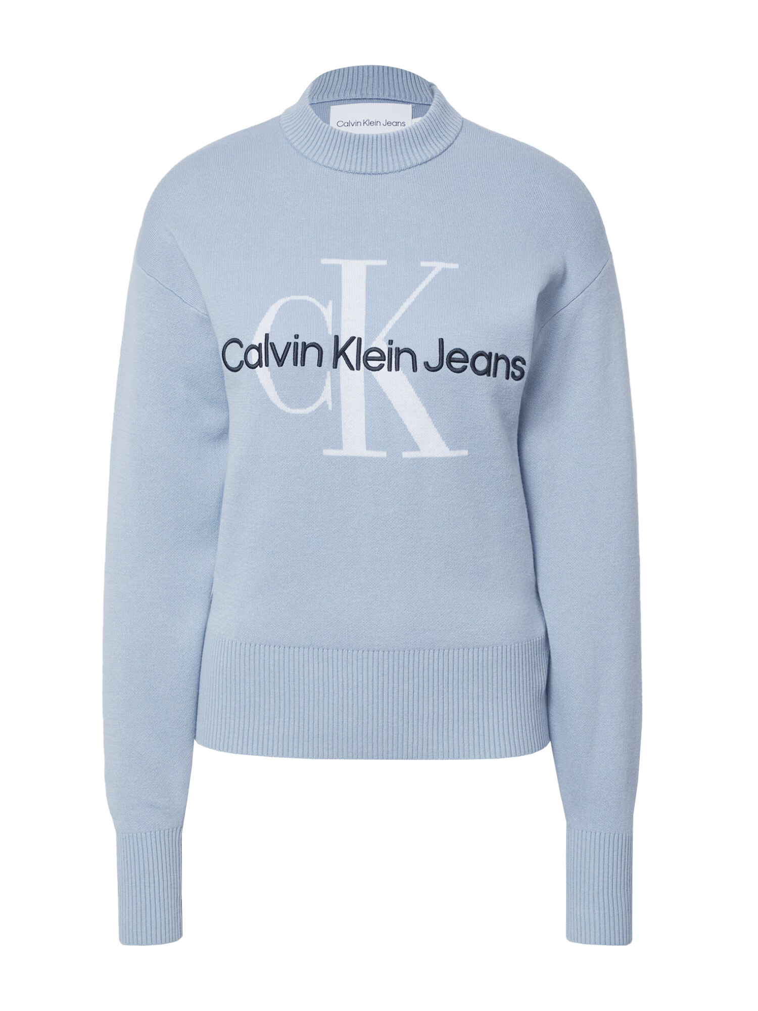 Calvin Klein Jeans Pulover bleumarin / albastru deschis / alb - Pled.ro