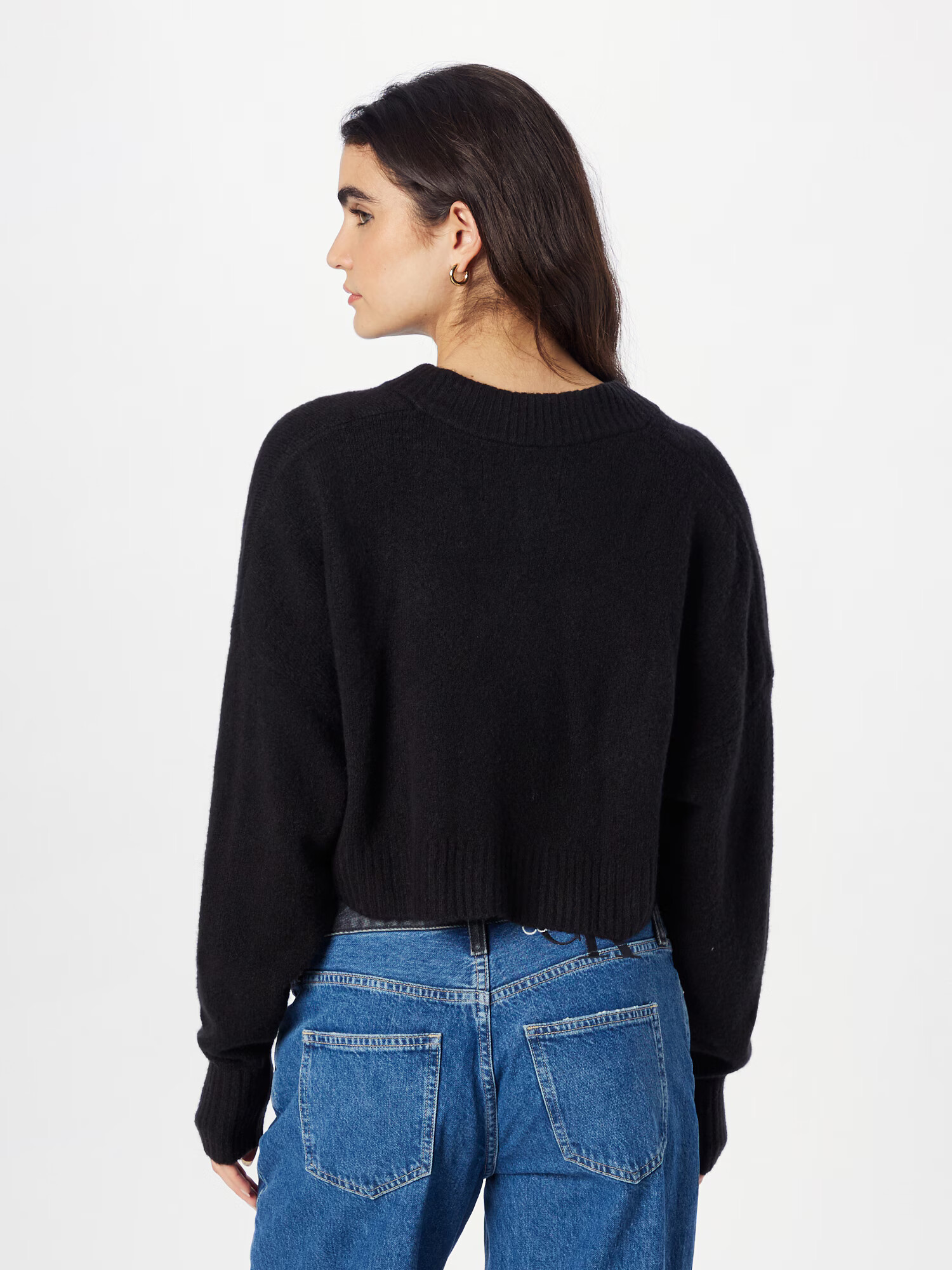 Calvin Klein Jeans Pulover negru / alb - Pled.ro