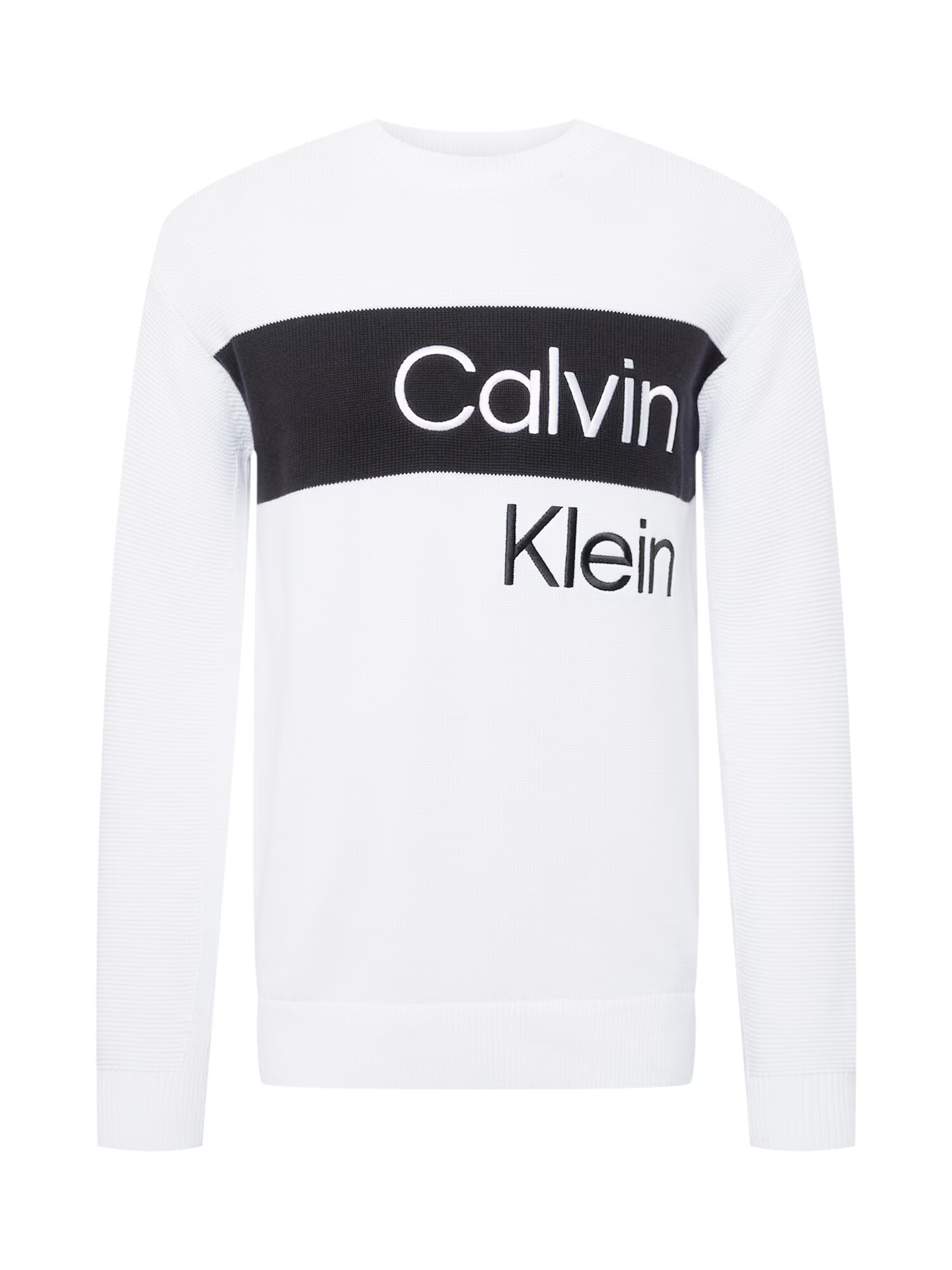 Calvin Klein Jeans Pulover negru / alb - Pled.ro