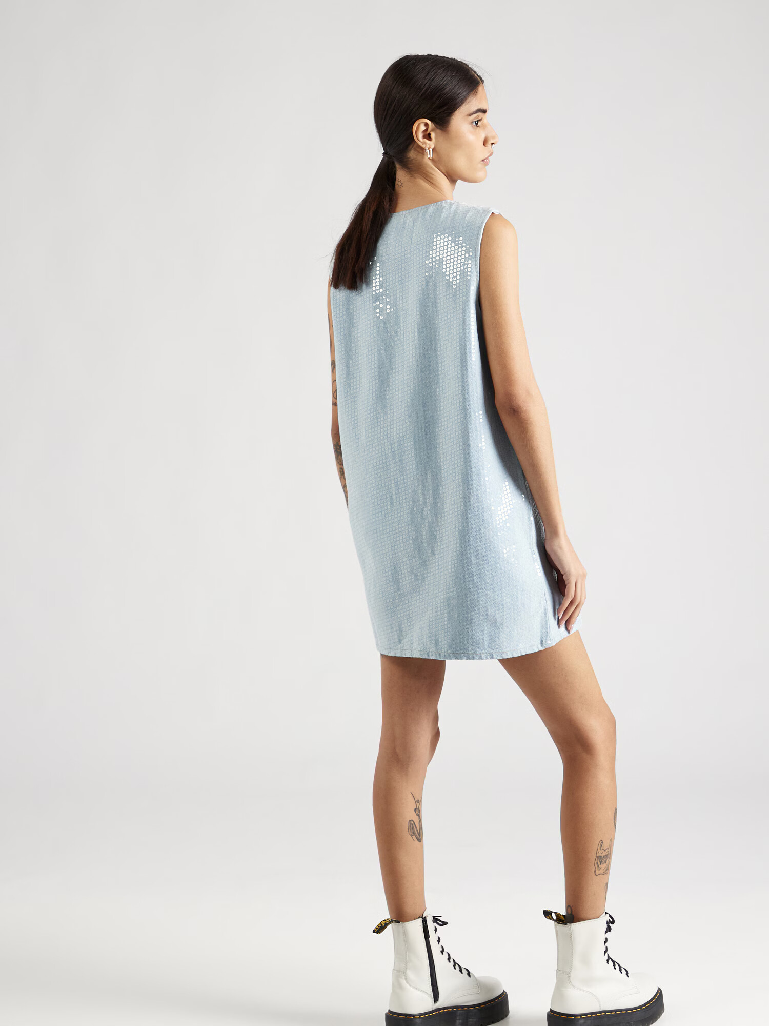 Calvin Klein Jeans Rochie albastru denim / alb - Pled.ro