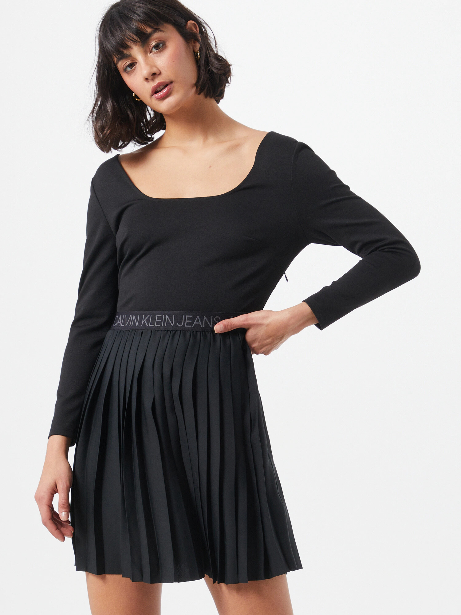 Calvin Klein Jeans Rochie gri / negru - Pled.ro