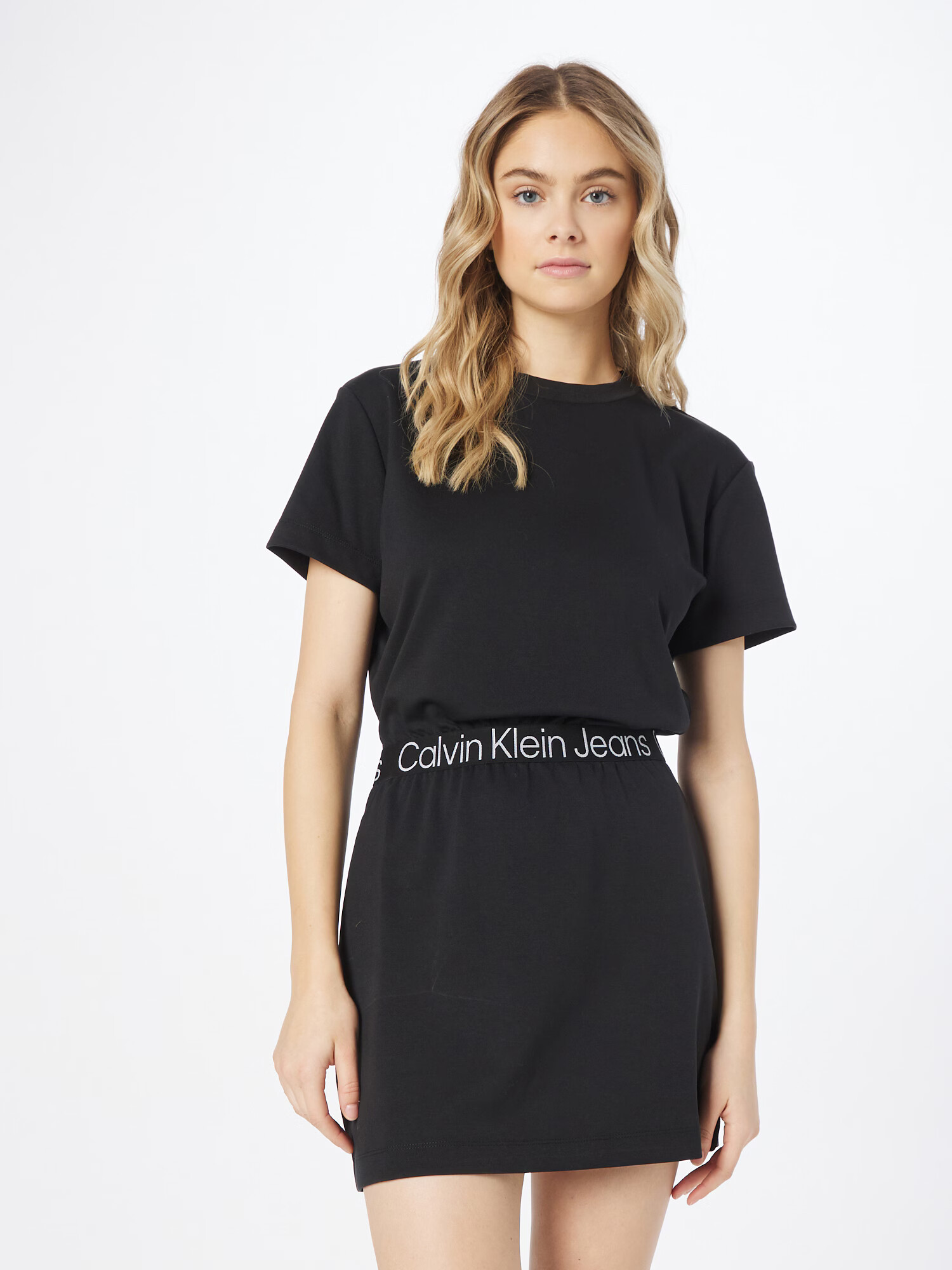 Calvin Klein Jeans Rochie 'MILANO' negru / alb - Pled.ro