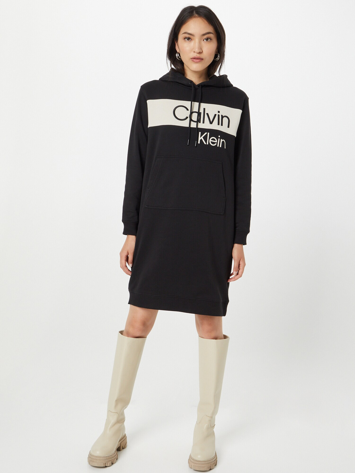 Calvin Klein Jeans Rochie negru / alb - Pled.ro