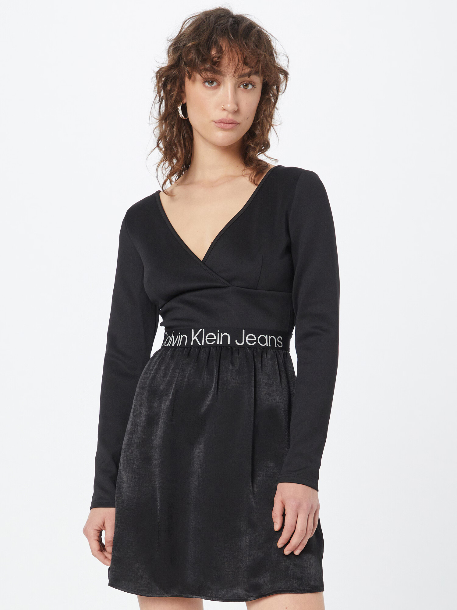 Calvin Klein Jeans Rochie negru / alb - Pled.ro