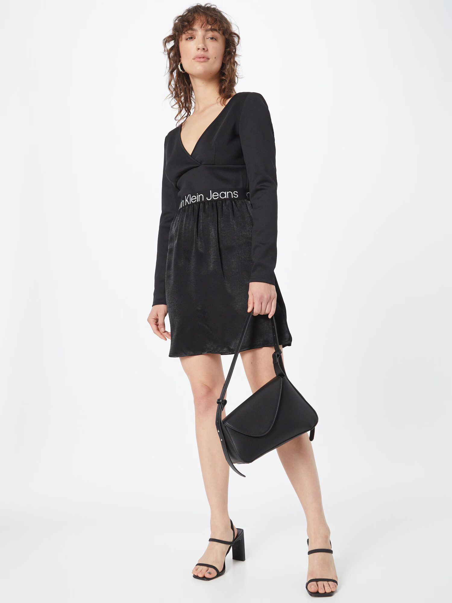 Calvin Klein Jeans Rochie negru / alb - Pled.ro