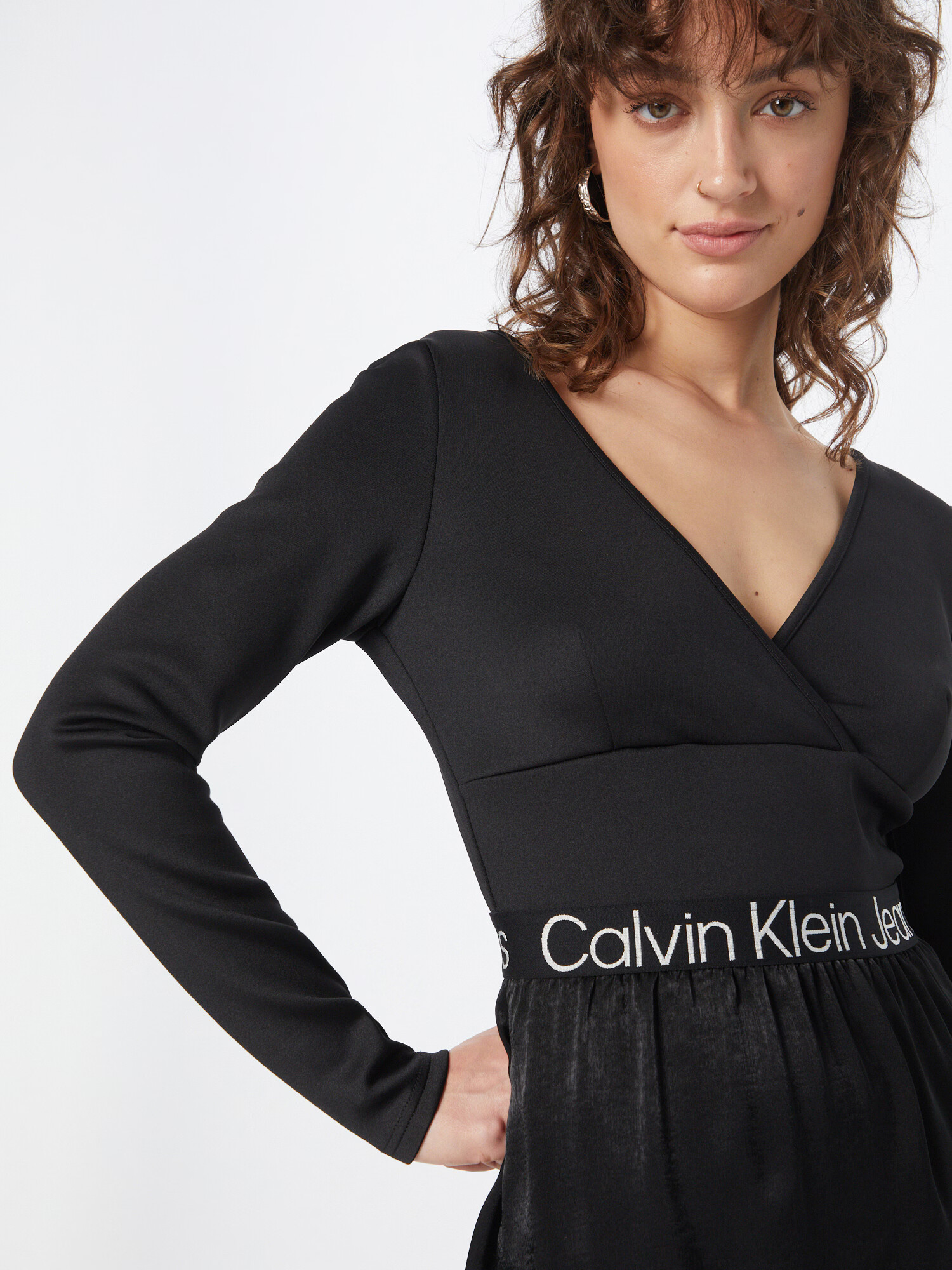 Calvin Klein Jeans Rochie negru / alb - Pled.ro