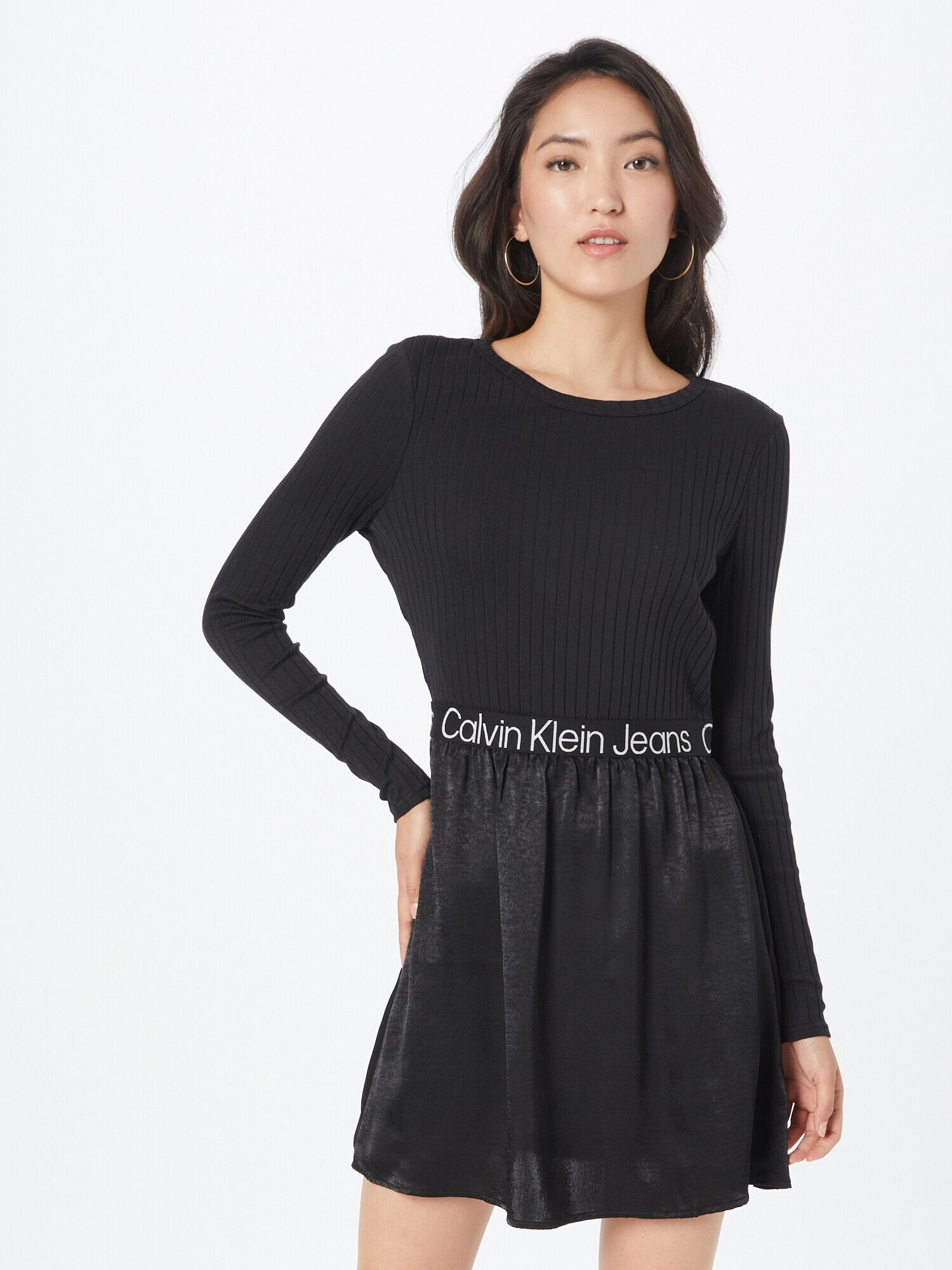 Calvin Klein Jeans Rochie negru / alb - Pled.ro