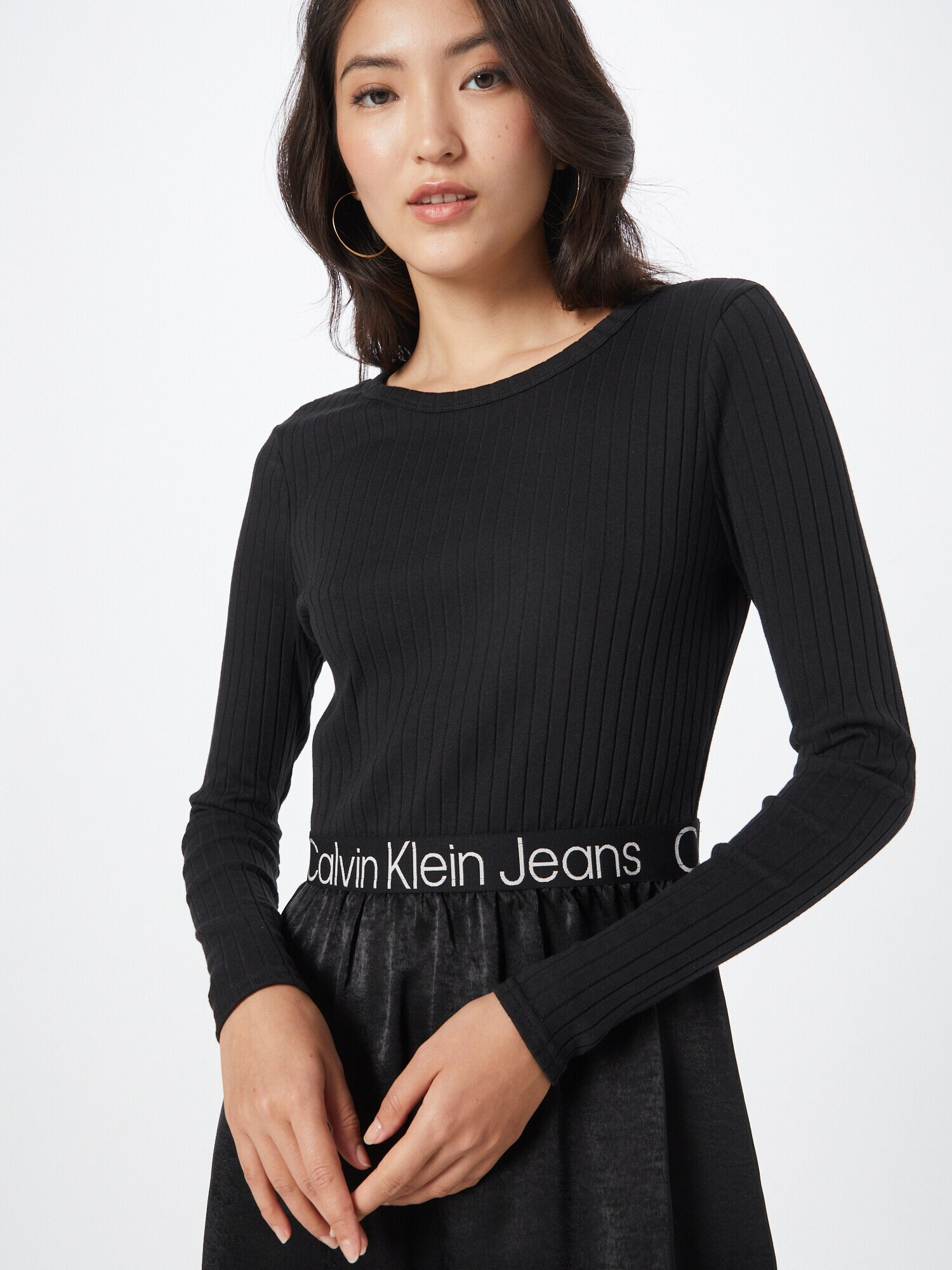 Calvin Klein Jeans Rochie negru / alb - Pled.ro