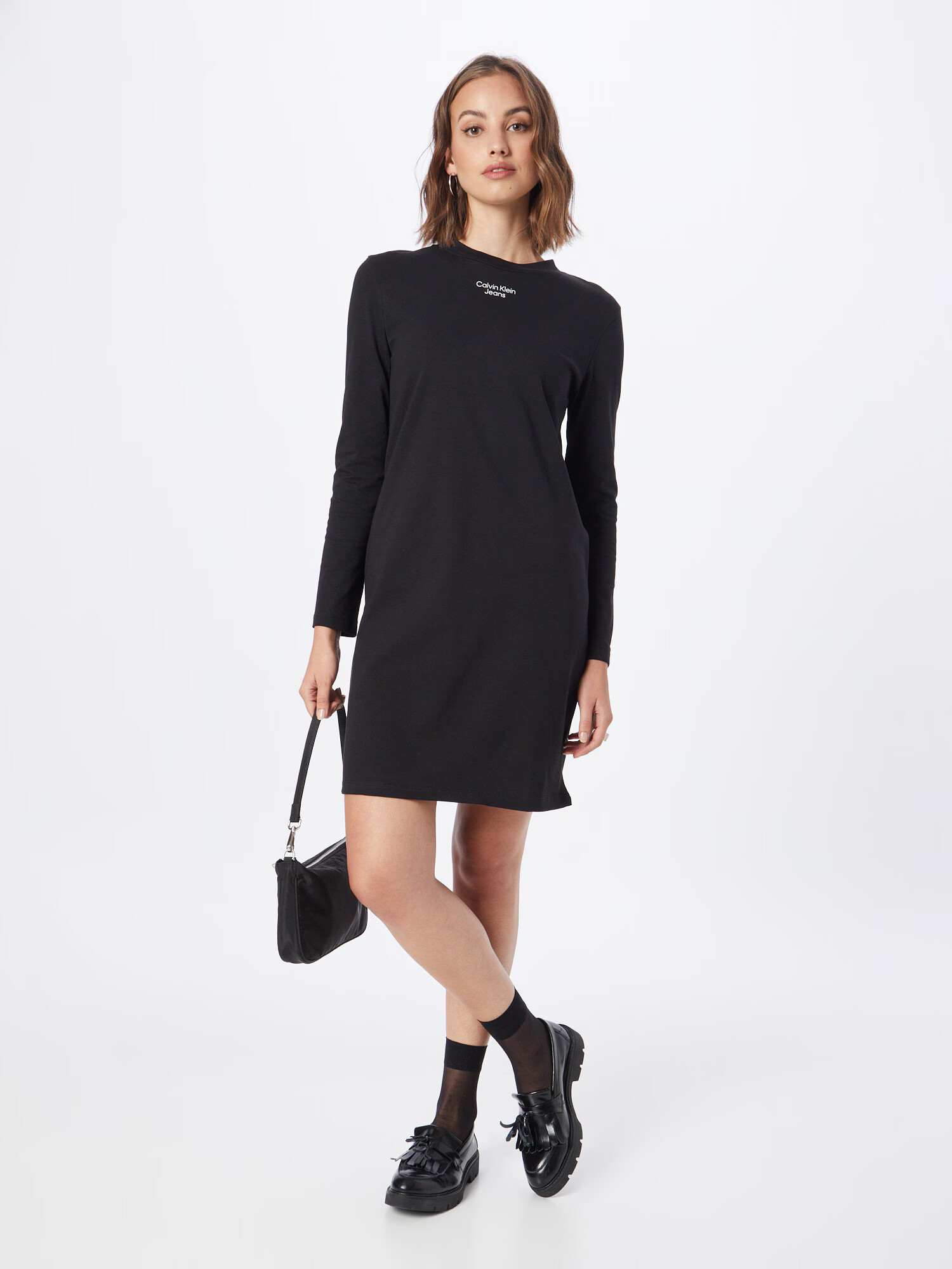 Calvin Klein Jeans Rochie negru / alb - Pled.ro