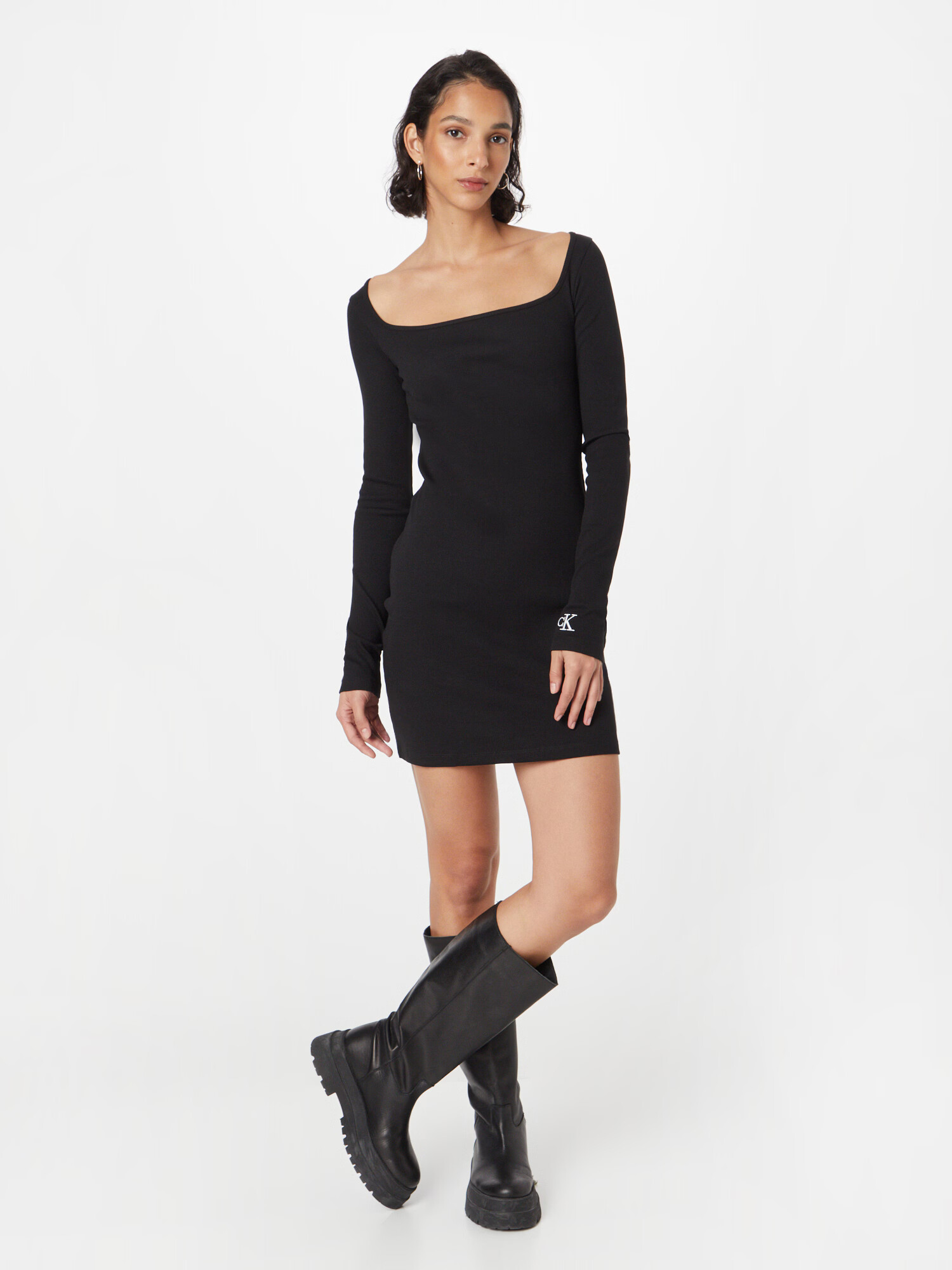 Calvin Klein Jeans Rochie negru / alb - Pled.ro