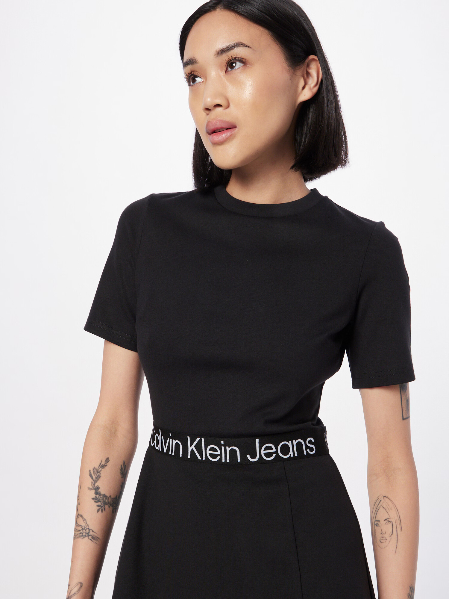 Calvin Klein Jeans Rochie 'MILANO' negru / alb - Pled.ro