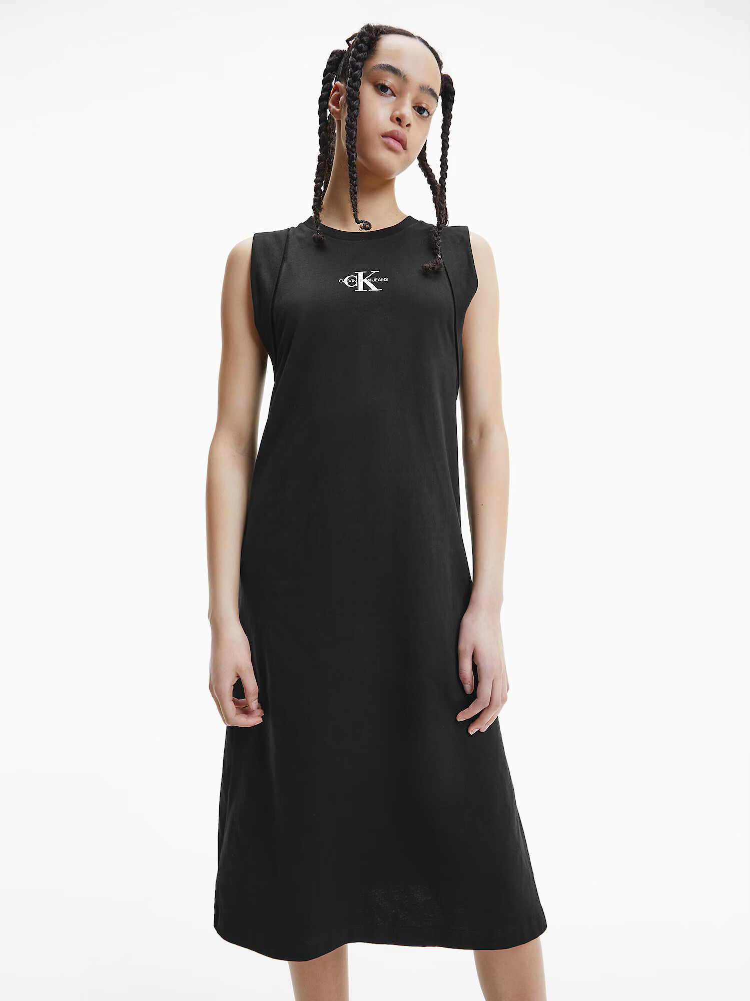 Calvin Klein Jeans Rochie negru / alb - Pled.ro