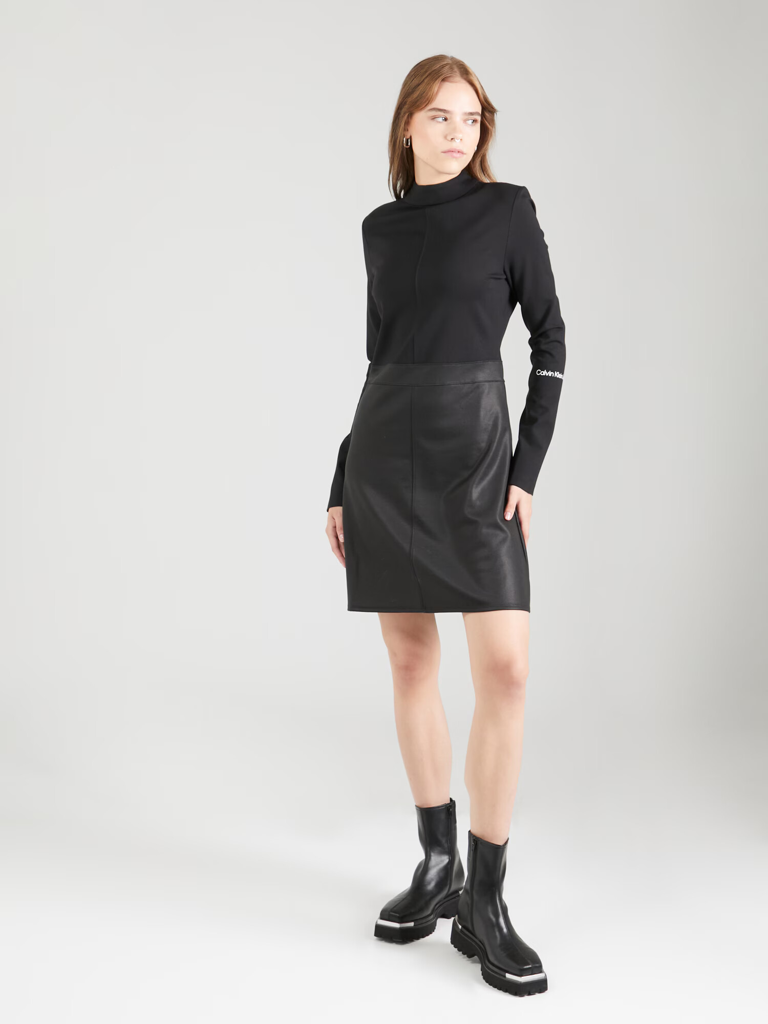 Calvin Klein Jeans Rochie negru / alb - Pled.ro