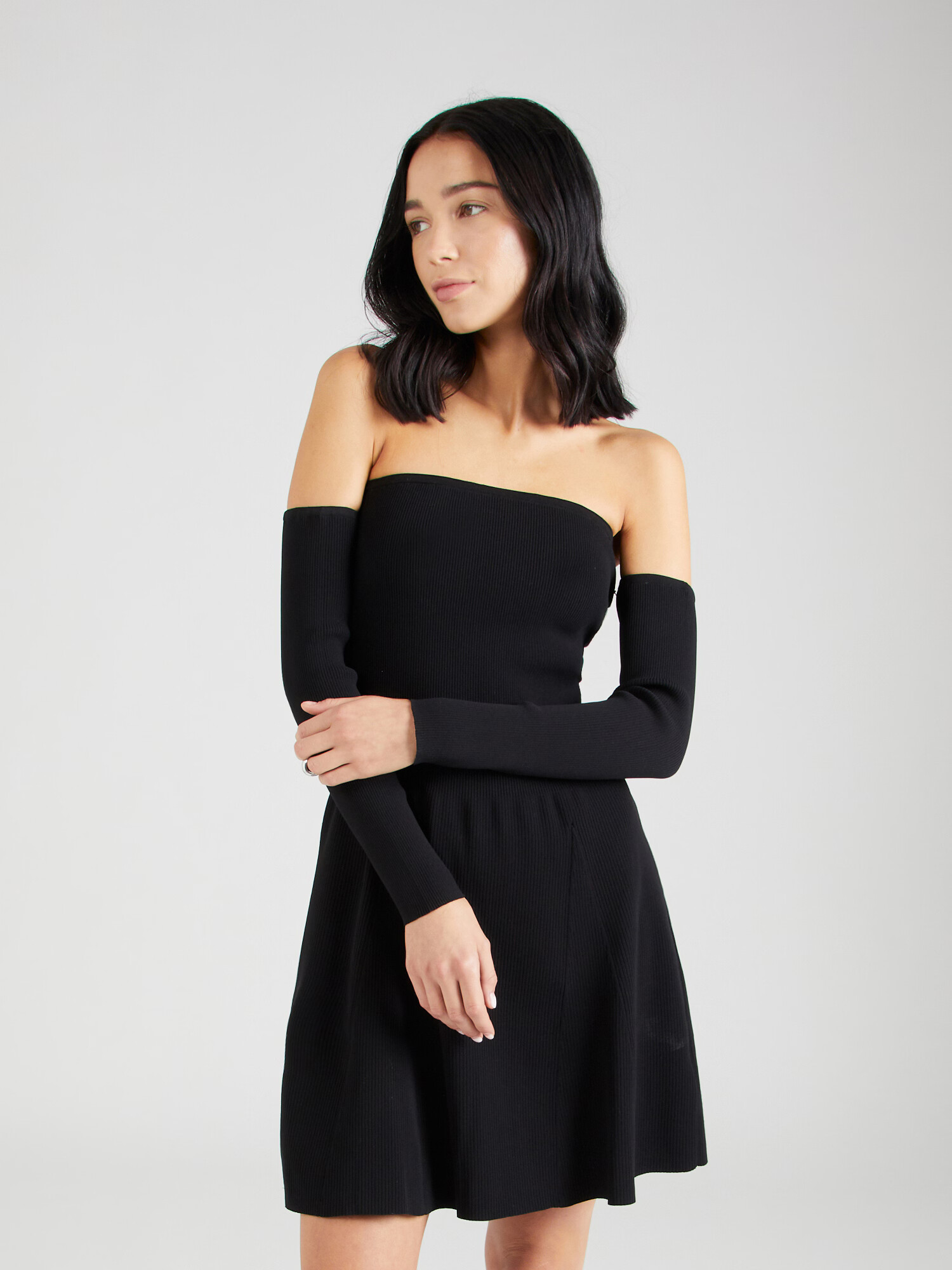 Calvin Klein Jeans Rochie tricotat negru / alb - Pled.ro