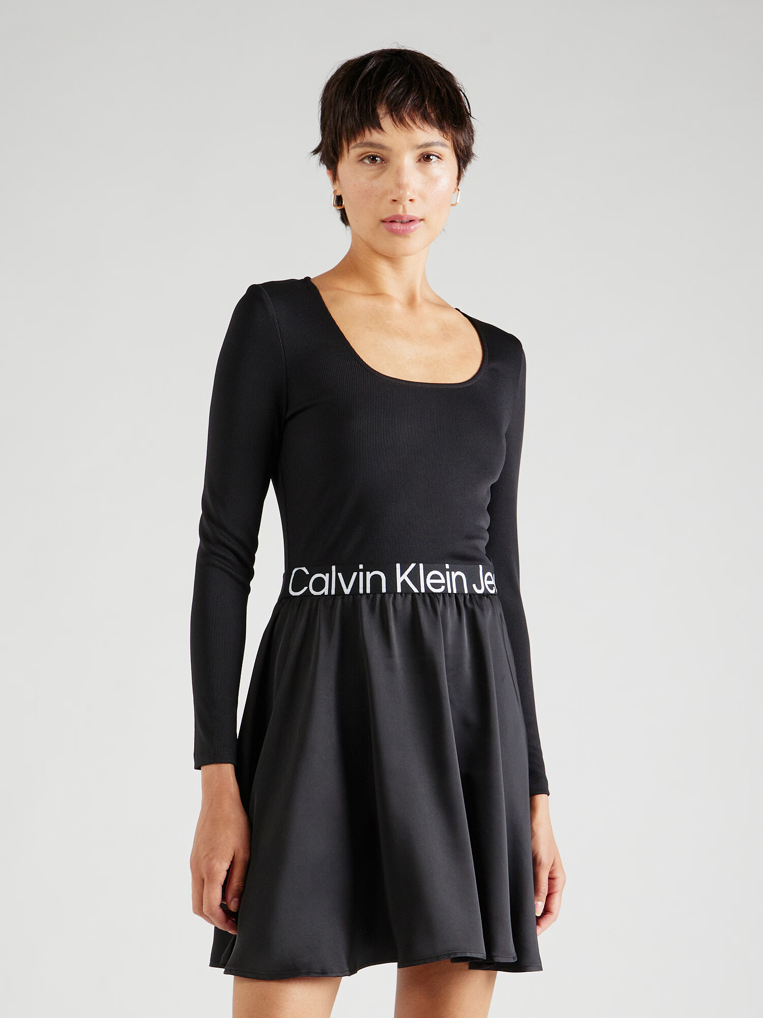 Calvin Klein Jeans Rochie negru / alb - Pled.ro