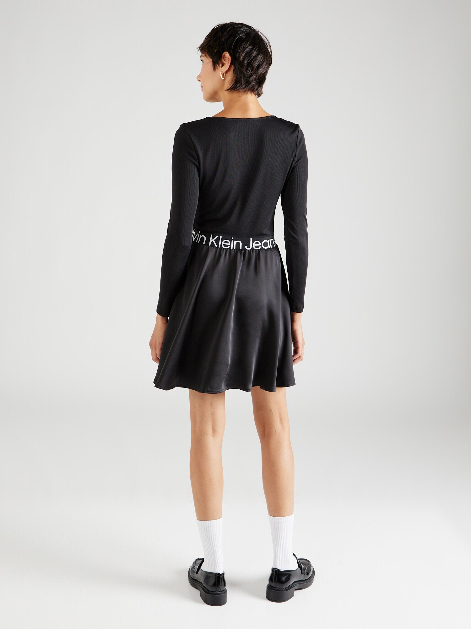 Calvin Klein Jeans Rochie negru / alb - Pled.ro