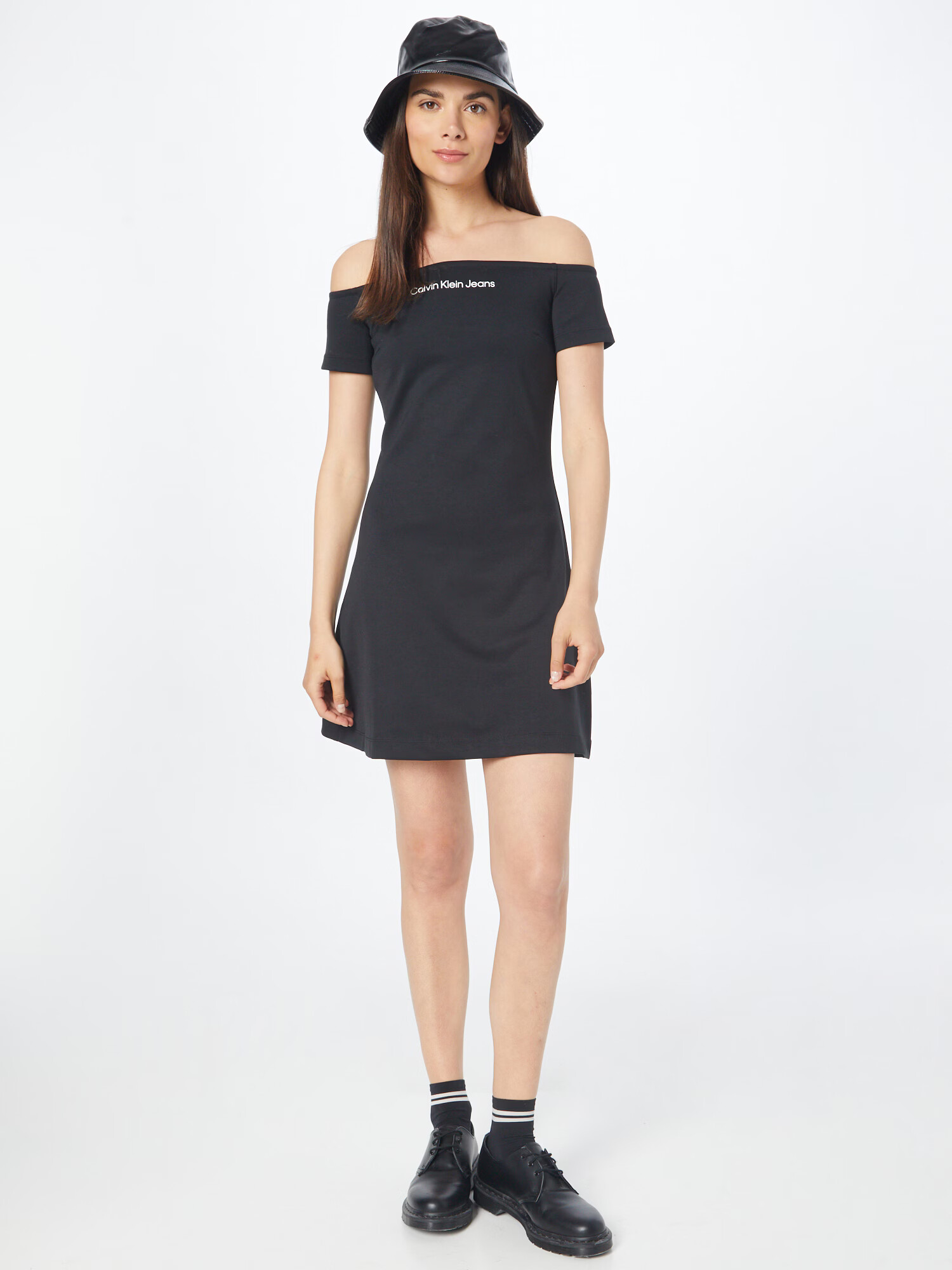 Calvin Klein Jeans Rochie negru / alb - Pled.ro